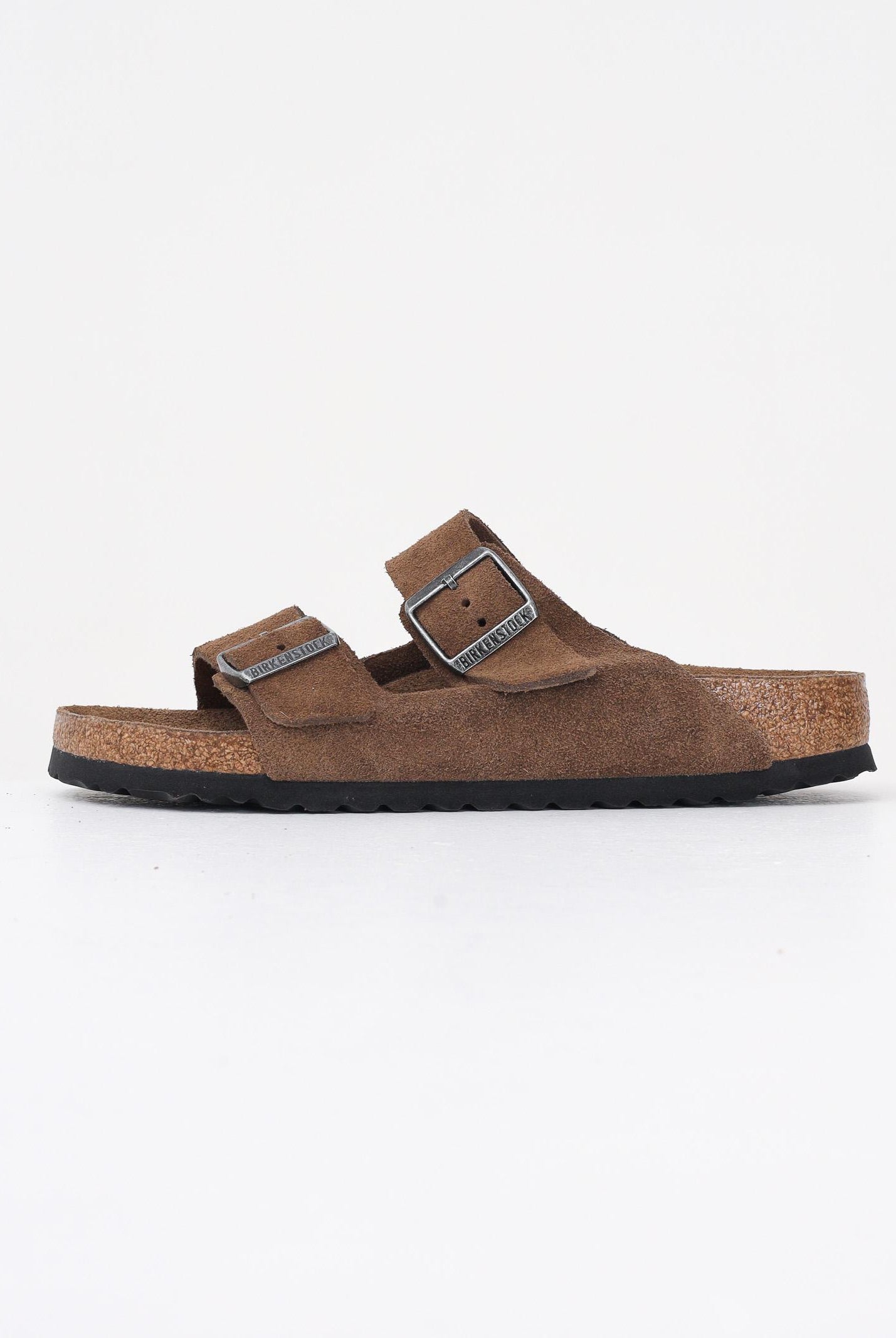 BIRKENSTOCK Ciabatte Arizona in pelle scamosciata marrone per uomo e donna 1030865 . BIRKENSTOCK