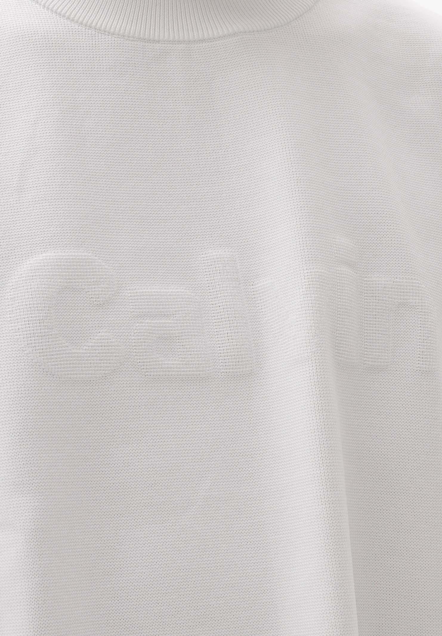 CALVIN KLEIN JEANS Maglioncino girocollo bianco da uomo con grafica con logo tono su tono LV04RE304GYAA . CALVIN KLEIN JEANS