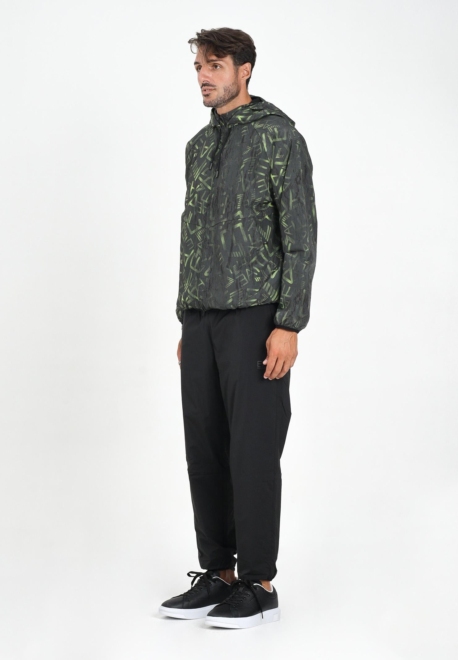 EA7 Tuta nera da uomo con giacca logata 7M000644AF16072 UC001 EA7