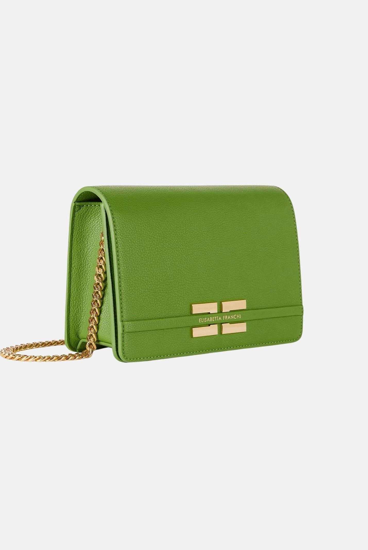 ELISABETTA FRANCHI Pochette verde da donna con logo BS39A61E2 EV3 ELISABETTA FRANCHI
