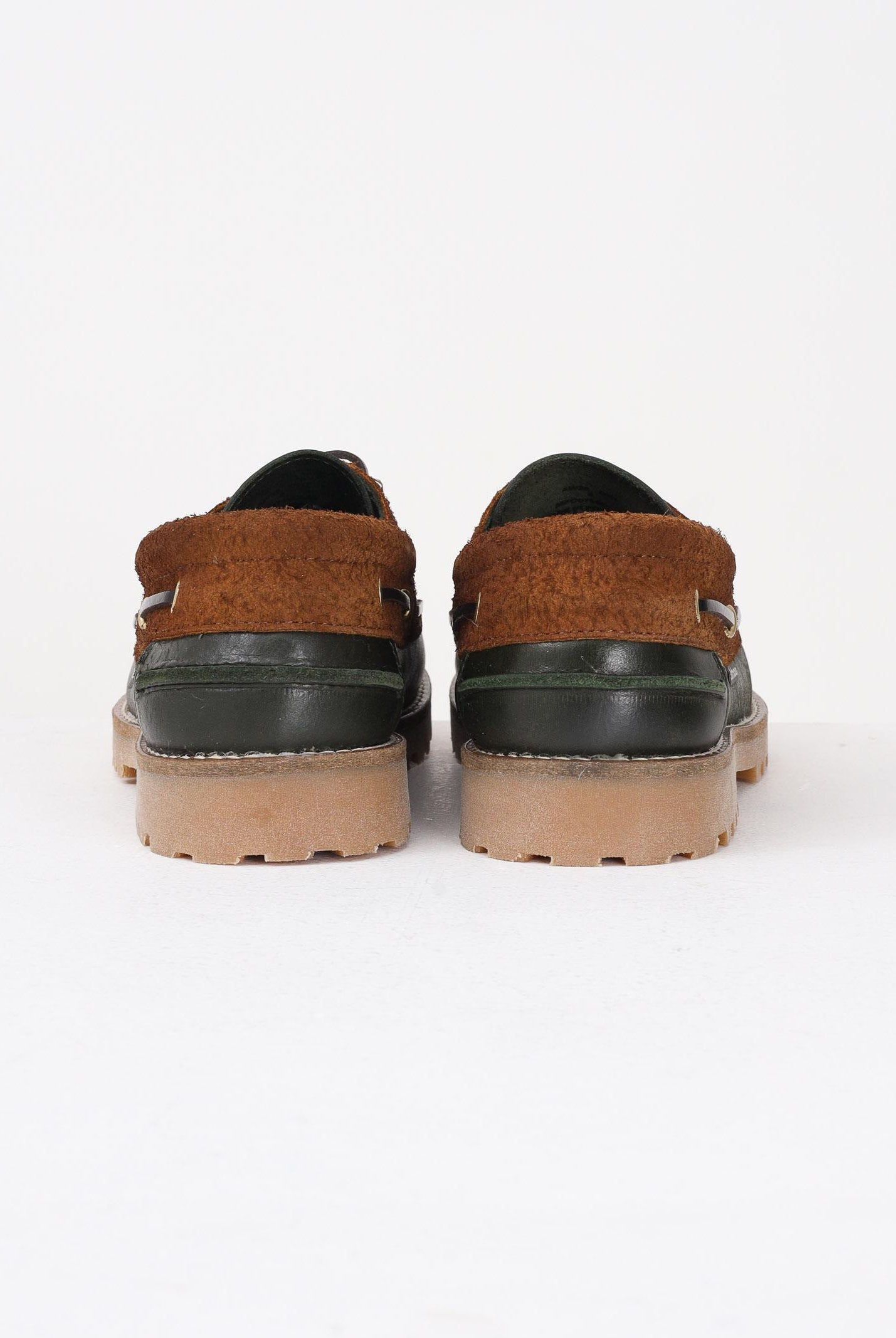 BARBOUR Mocassini Re-Engineered Deck verde e cuoio da uomo 252MMFO0795 OL37 BARBOUR