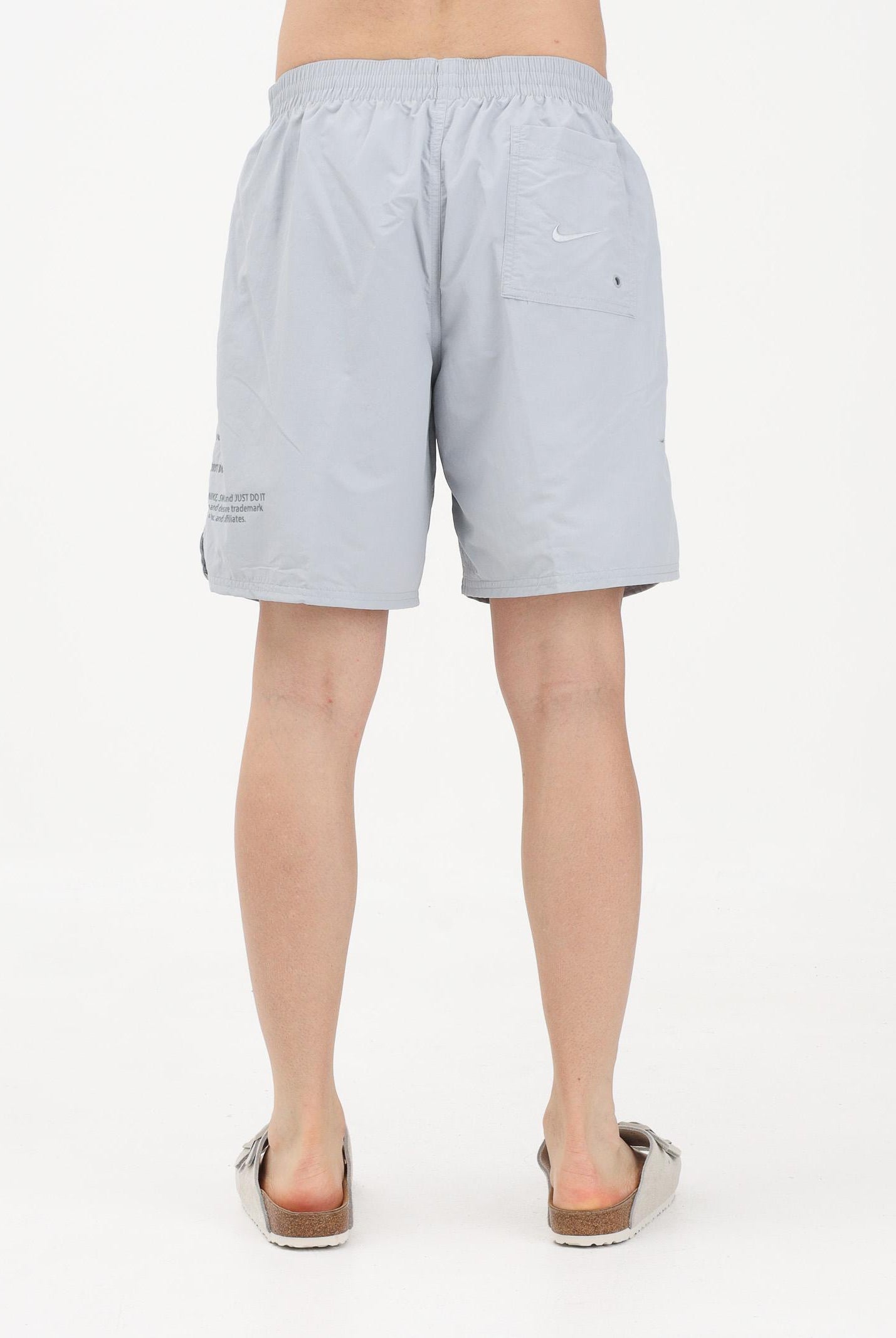 NIKE Shorts mare grigio da uomo con stampa NESSF508 051 NIKE