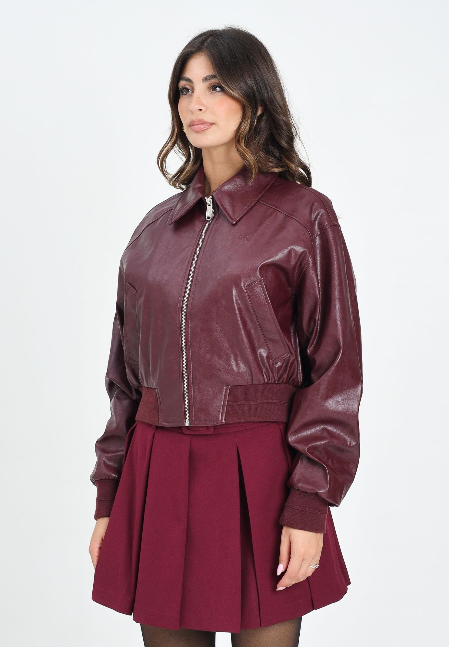 CALVIN KLEIN JEANS Bomber bordeaux da donna LV047C518GVLP CALVIN KLEIN JEANS