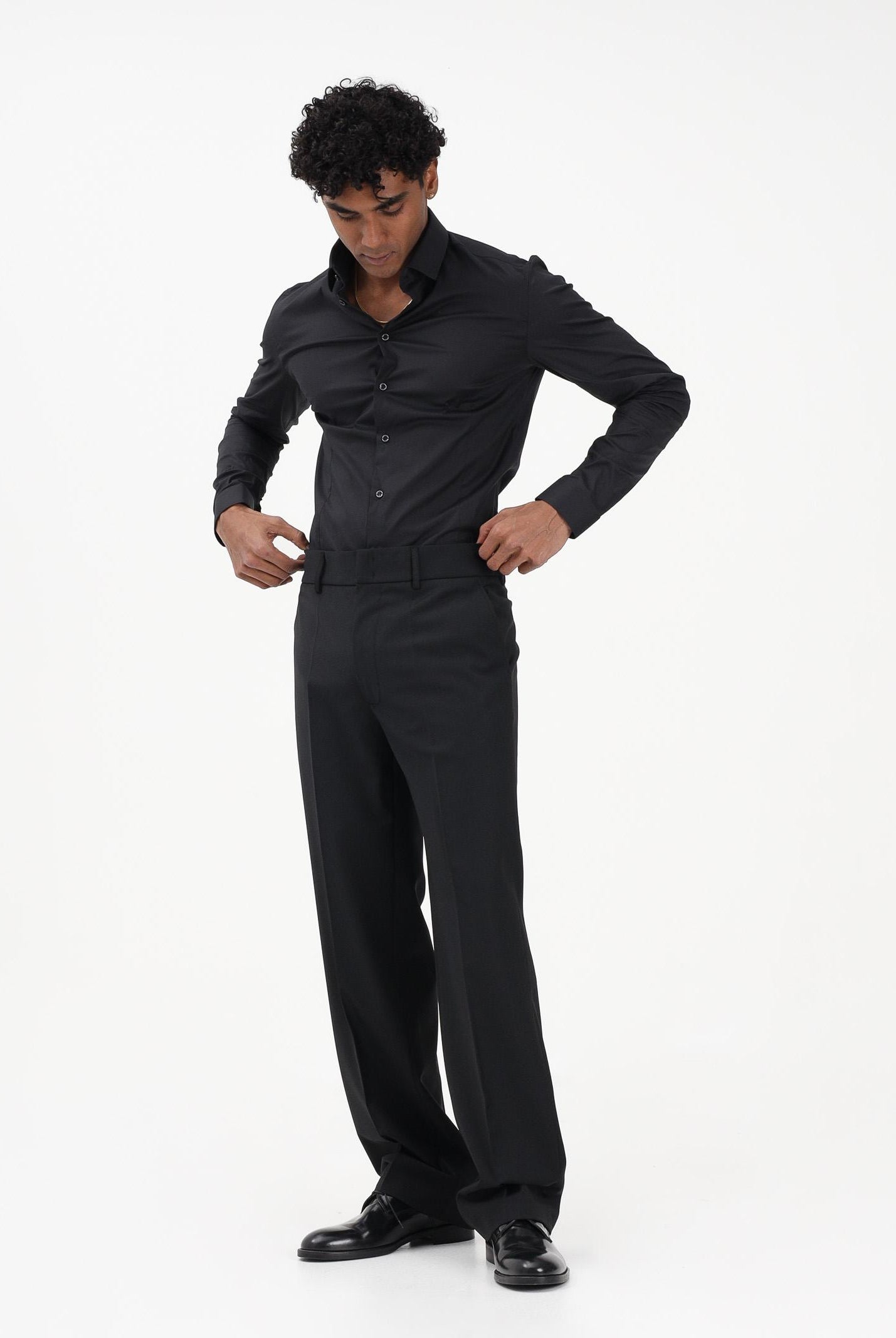 PATRIZIA PEPE Camicia a manica lunga nera da uomo 5C0055A01 K102 PATRIZIA PEPE