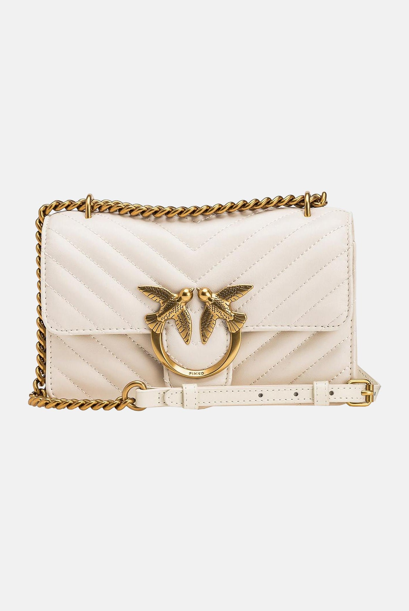 PINKO Borsa a tracolla Love Bag One Chevron panna da donna 100074A0GK Z14Q PINKO