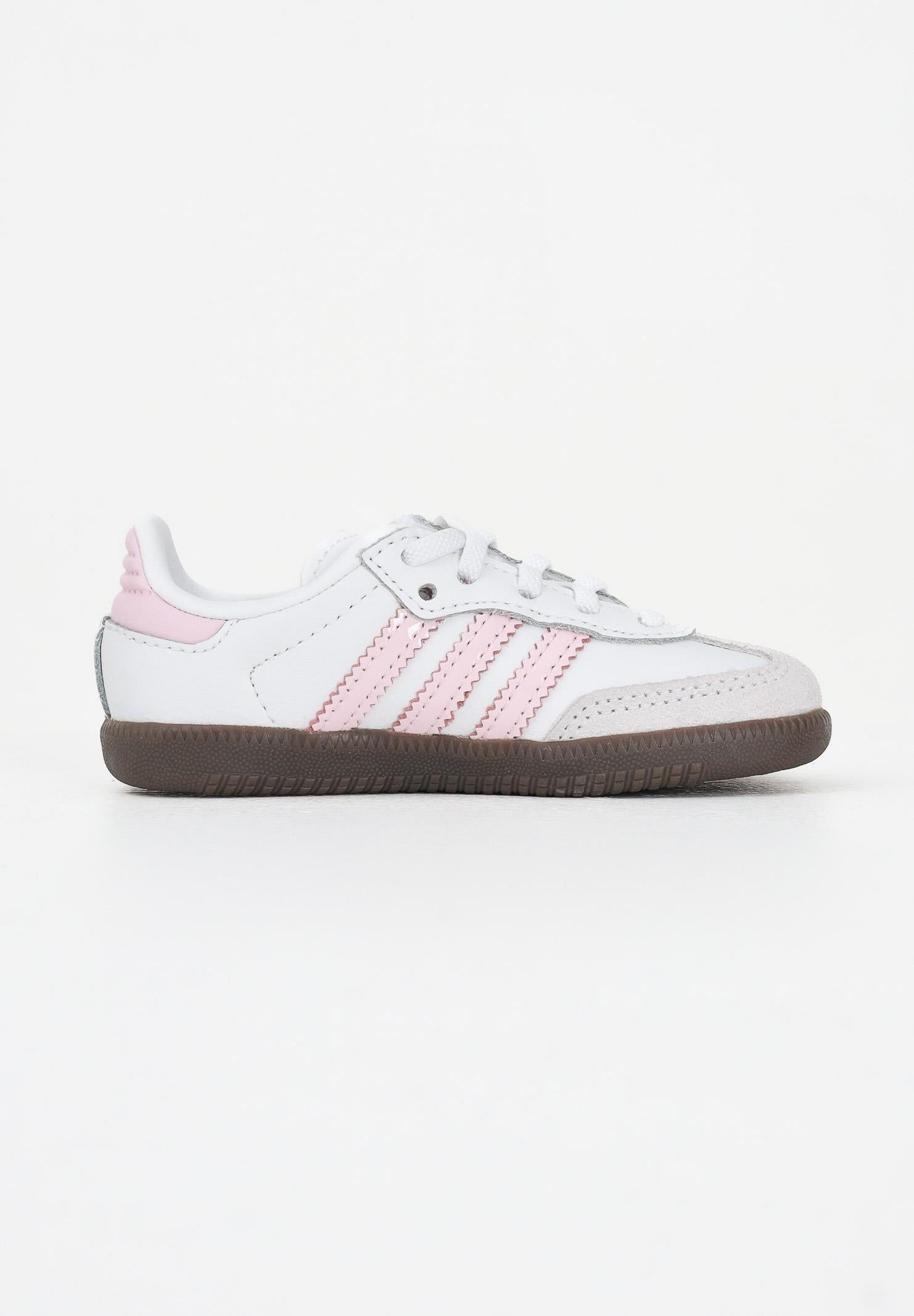 ADIDAS ORIGINALS Sneakers Samba OG Comfort Closure Elastic Lace bianche e rosa da neonato JQ2847 ADIDAS ORIGINALS