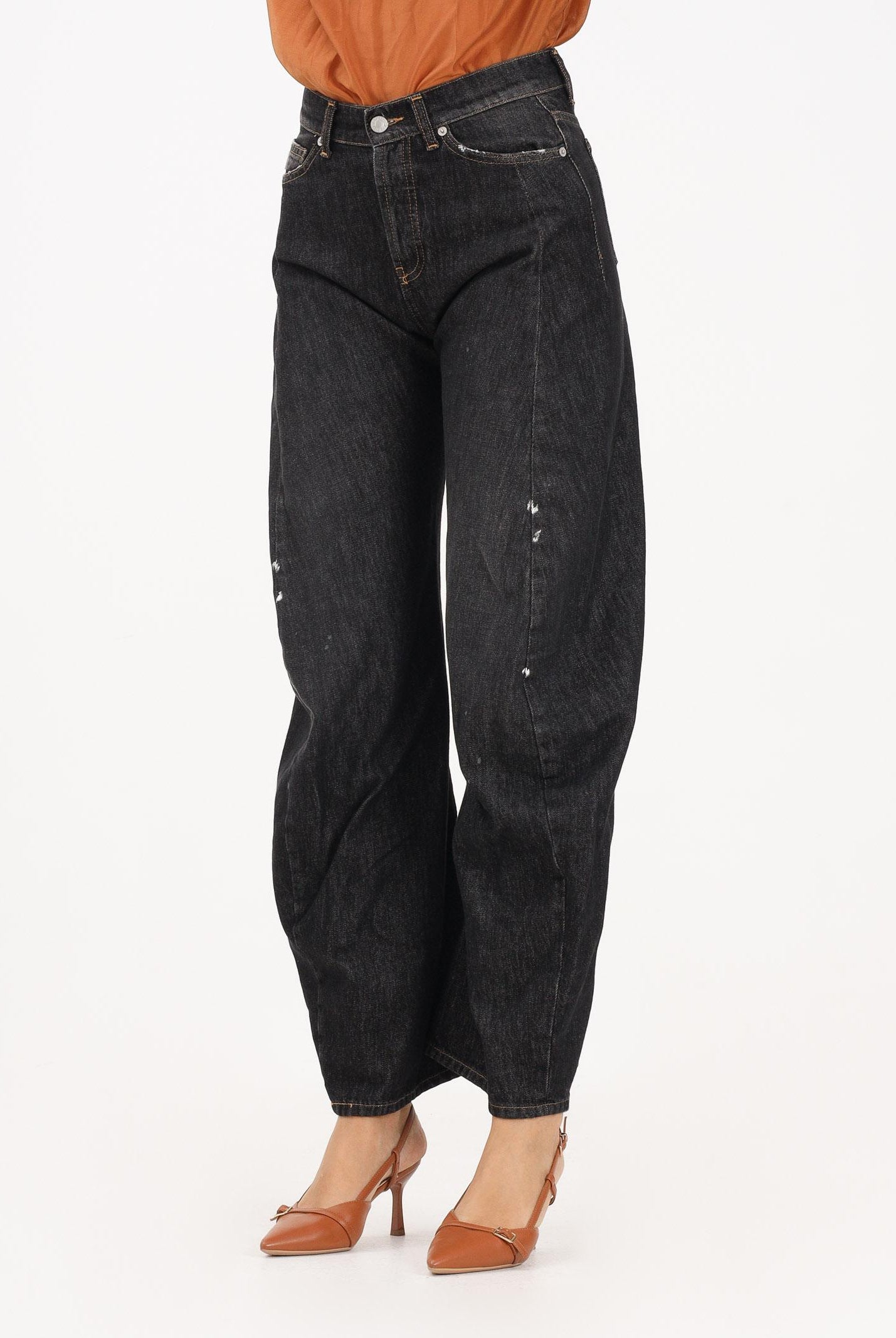 VICOLO Jeans Olly in denim nero da donna DF5284 NE VICOLO