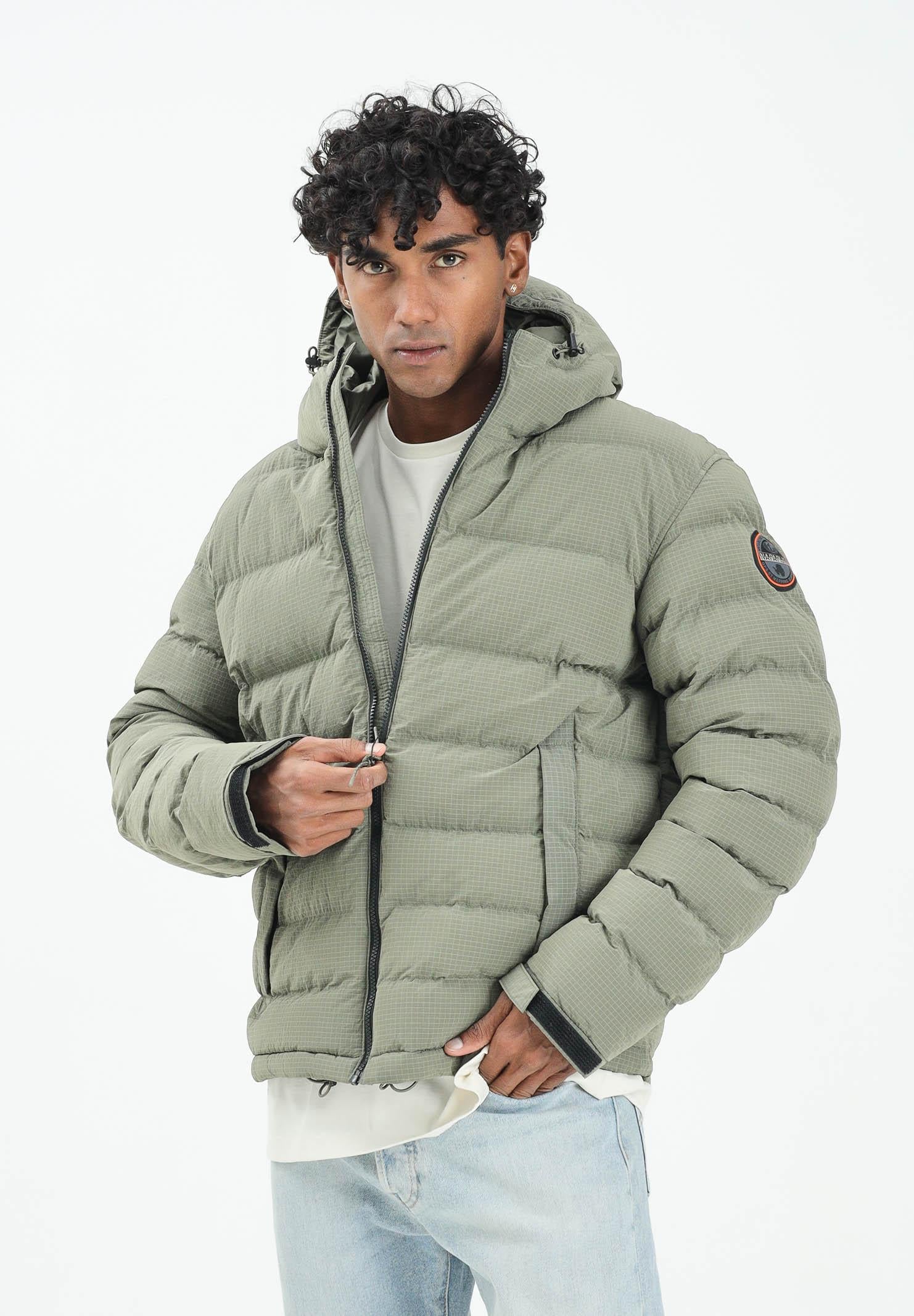 NAPAPIJRI Piumino Terez verde da uomo NP0A88TGG0A1 NAPAPIJRI