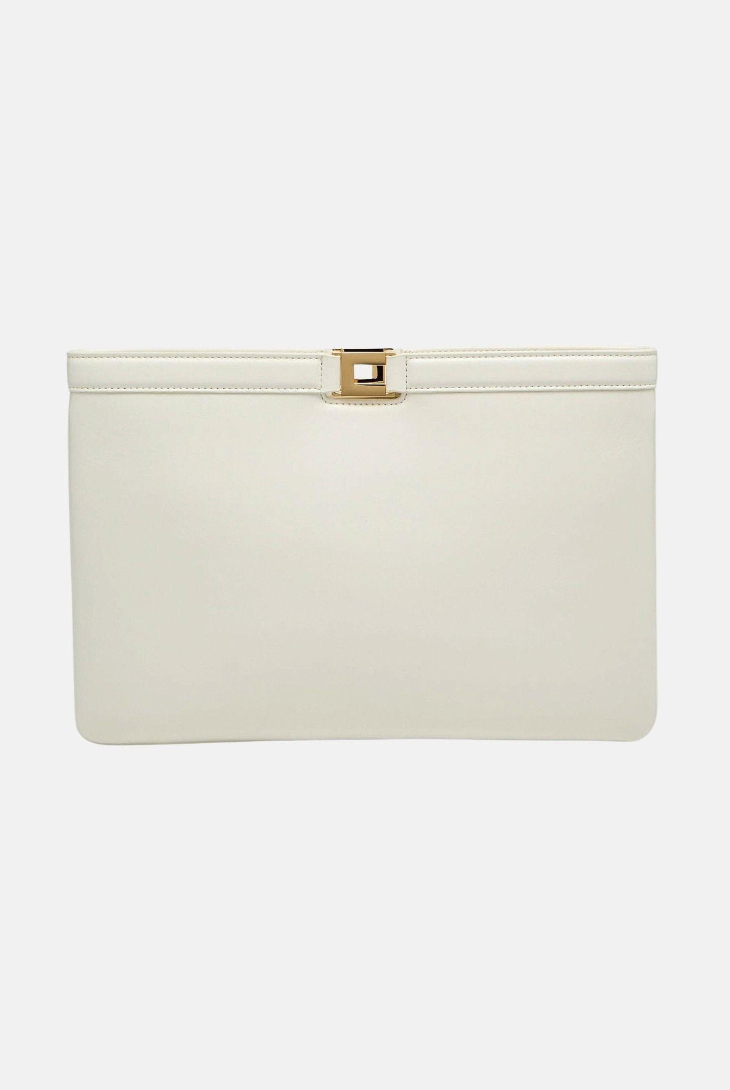 ELISABETTA FRANCHI Pochette burro da donna effetto naplak BS18A61E2 193 ELISABETTA FRANCHI