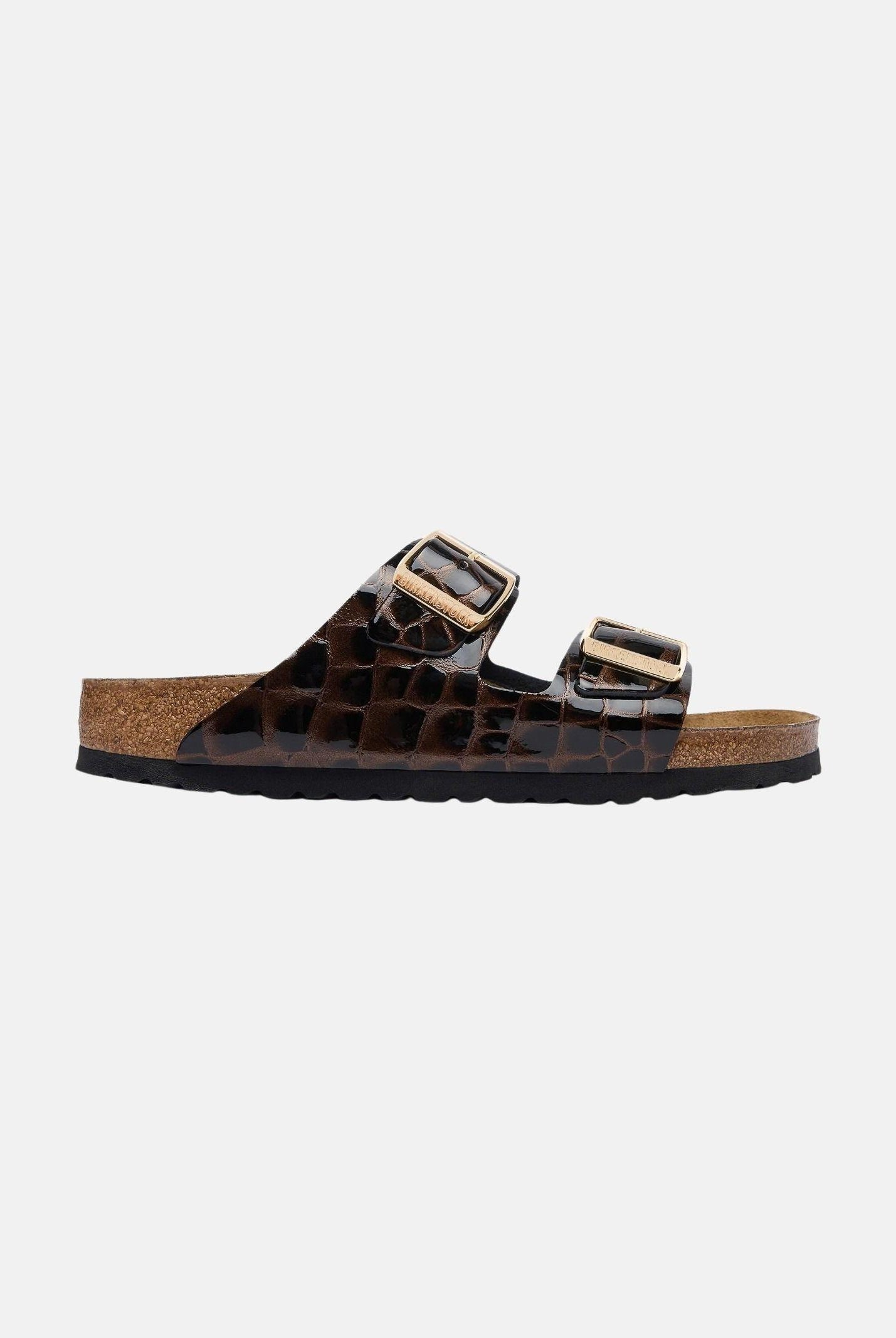 BIRKENSTOCK Ciabatta Arizona Soft Footbed Emboss Leather Black nero unisex. 1032864 . BIRKENSTOCK