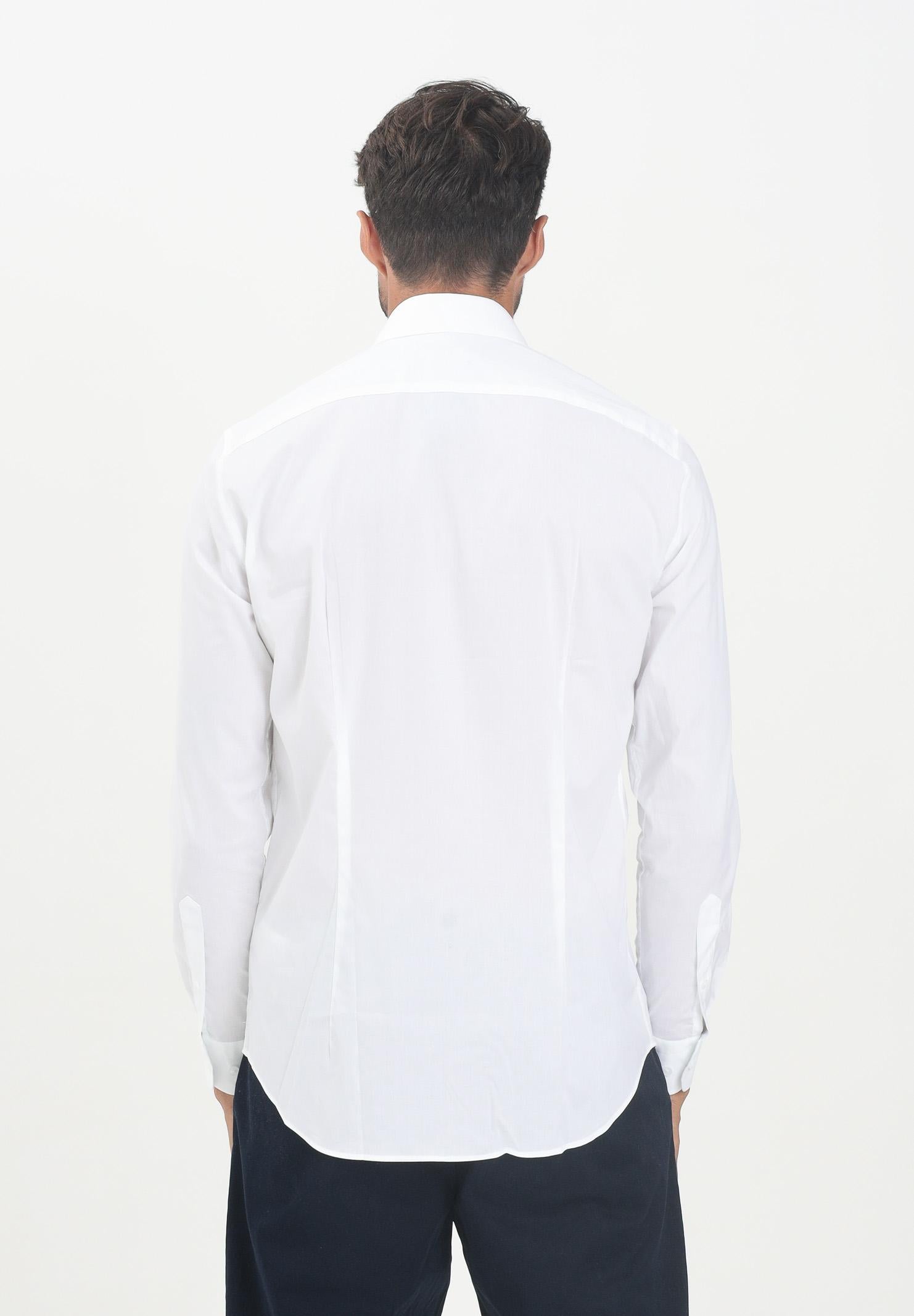 TOMMY HILFIGER Camicia a manica lunga bianca da uomo con logo MW0MW38347YCF TOMMY HILFIGER