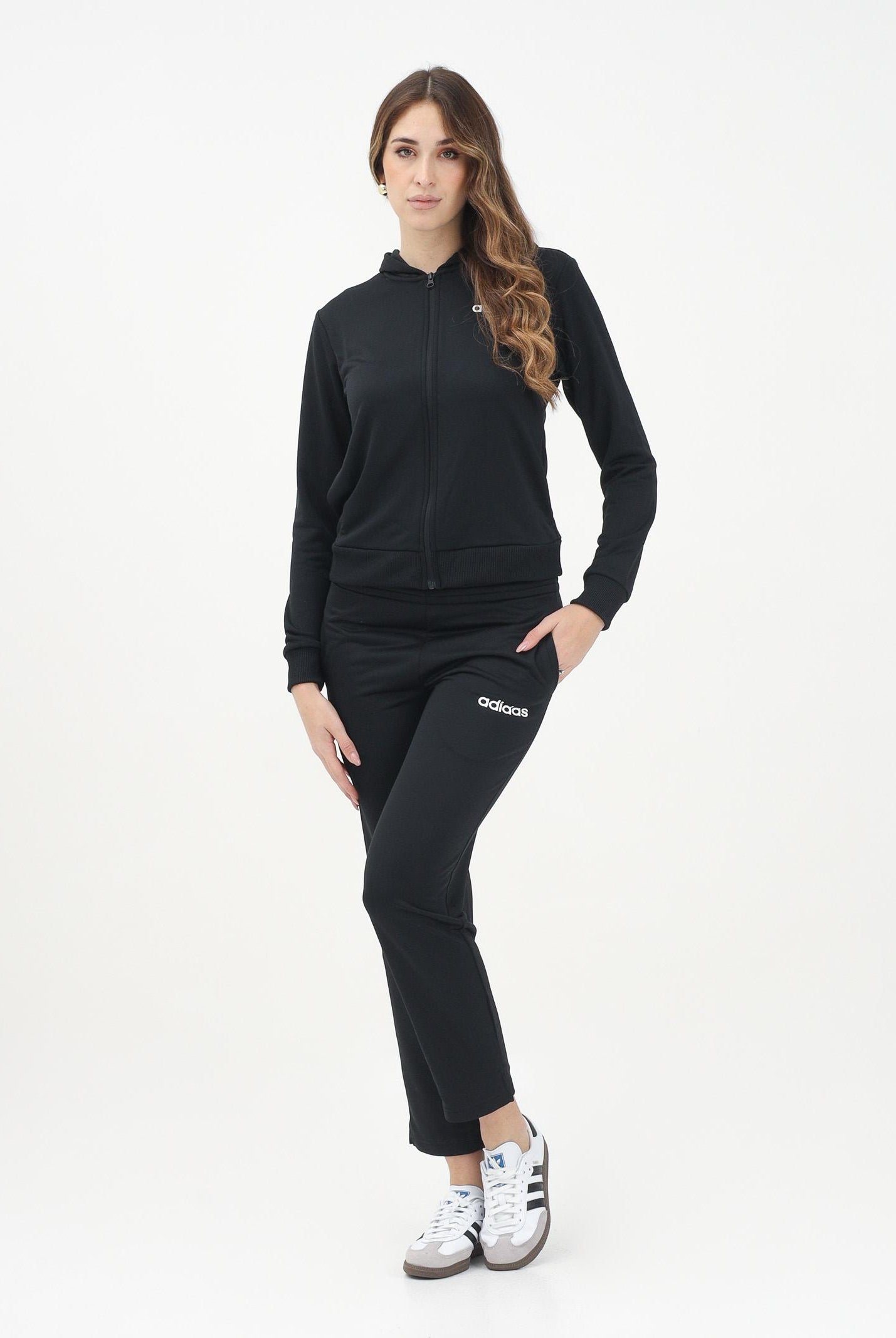 ADIDAS PERFORMANCE Tuta sportiva Essentials Linear nera da donna JD2695 . ADIDAS PERFORMANCE