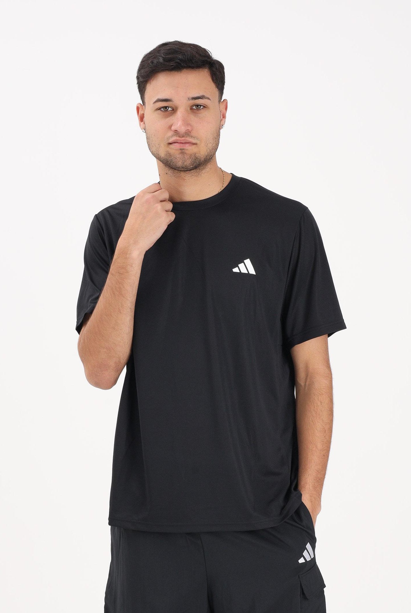 ADIDAS PERFORMANCE T-shirt a manica corta Workout Essentials Base nera da uomo KA3569 . ADIDAS PERFORMANCE