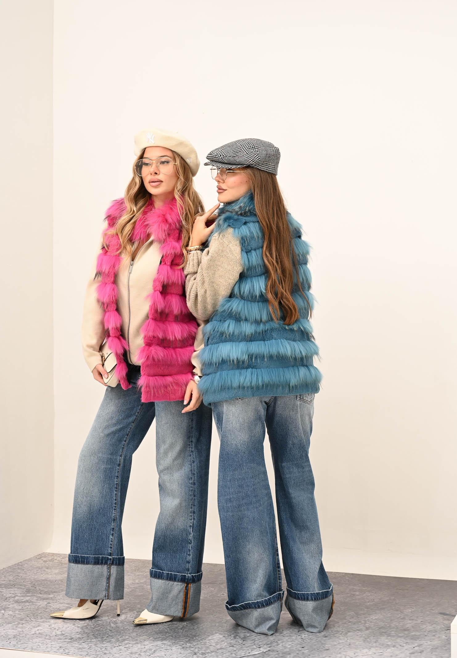 PINKO Jeans wide leg in denim chiaro da donna 105541A2RP PJD PINKO