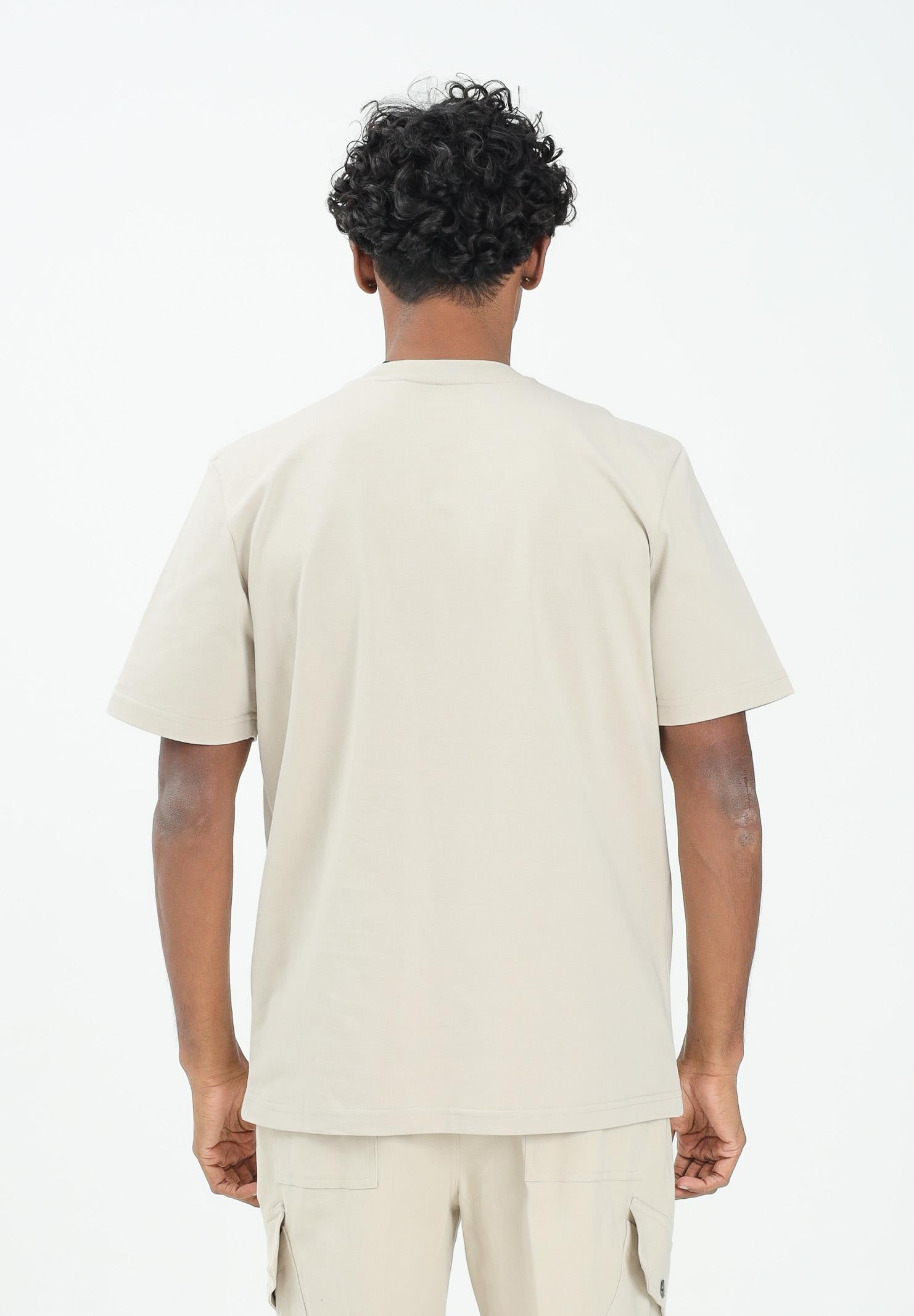 YES LONDON T-shirt a manica corta beige da uomo con tasca XM4223 BE YES LONDON