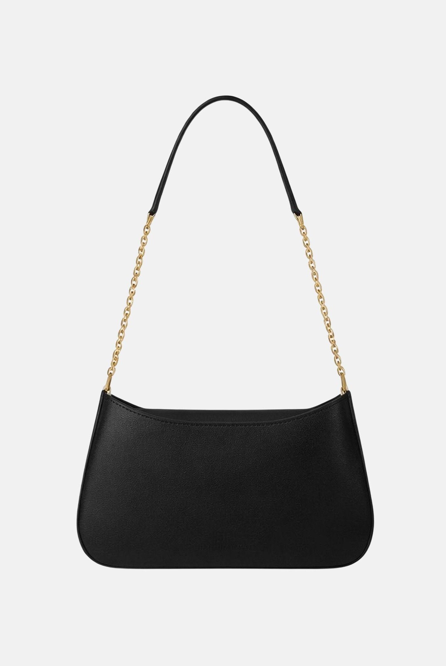 ELISABETTA FRANCHI Borsa a spalla nera da donna con dettaglio logo BS93A61E2 110 ELISABETTA FRANCHI
