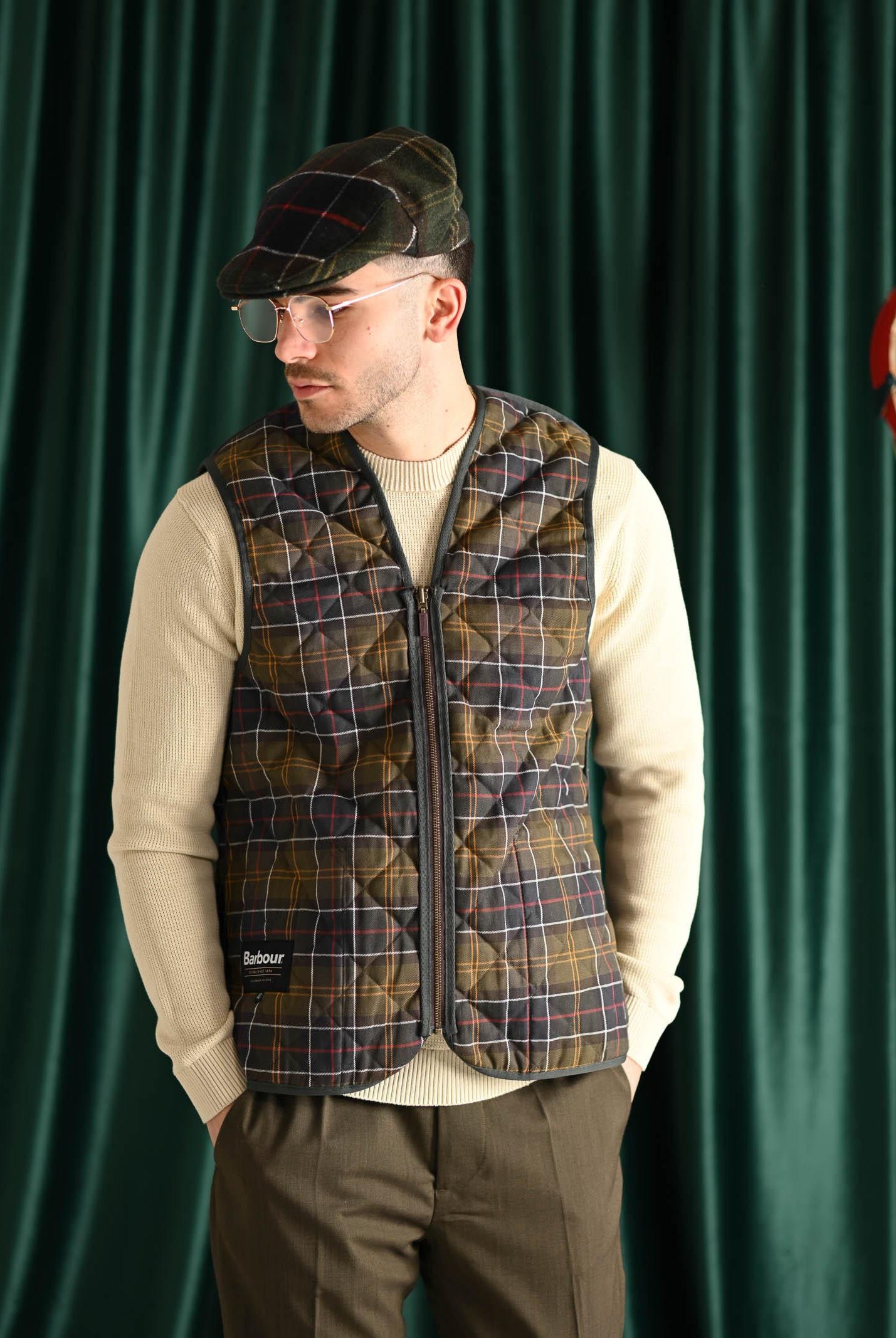 BARBOUR Smanicato verde da uomo compatibile come interno per il giubbotto Bedale 252MMLI0001 GN92 BARBOUR