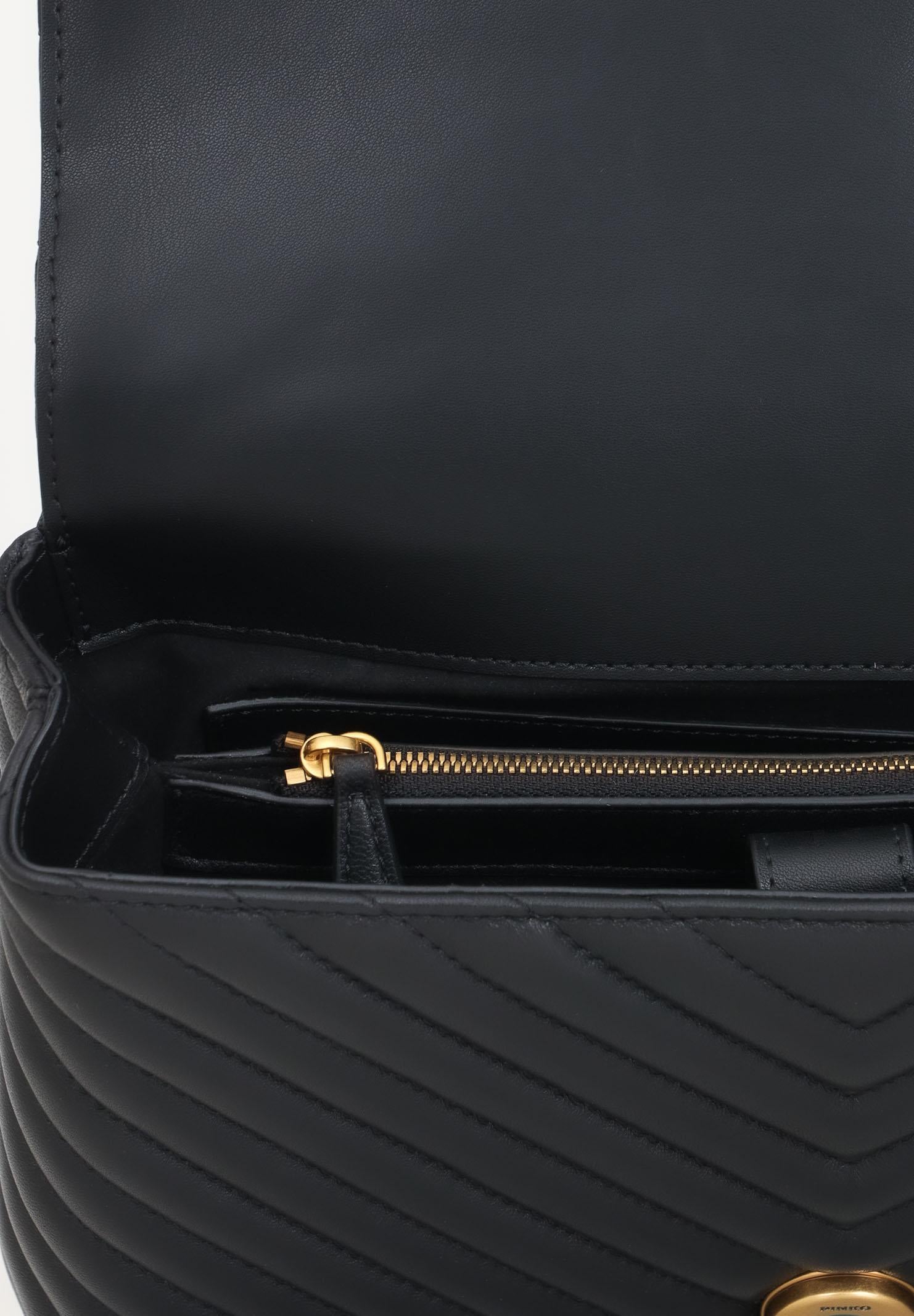 Borsa a mano Classic Love Bag Puff nera da donna 100043A0GK Z99Q PINKO