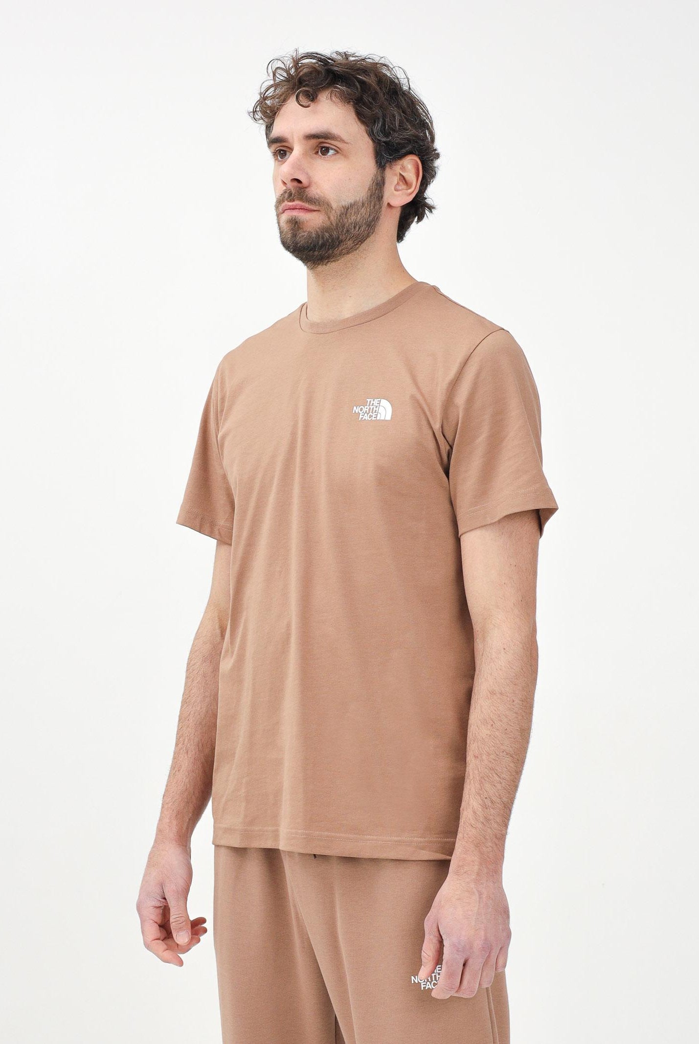 THE NORTH FACE T-shirt a manica corta Simple Dome marrone da uomo NF0A87NG6IH1 . THE NORTH FACE