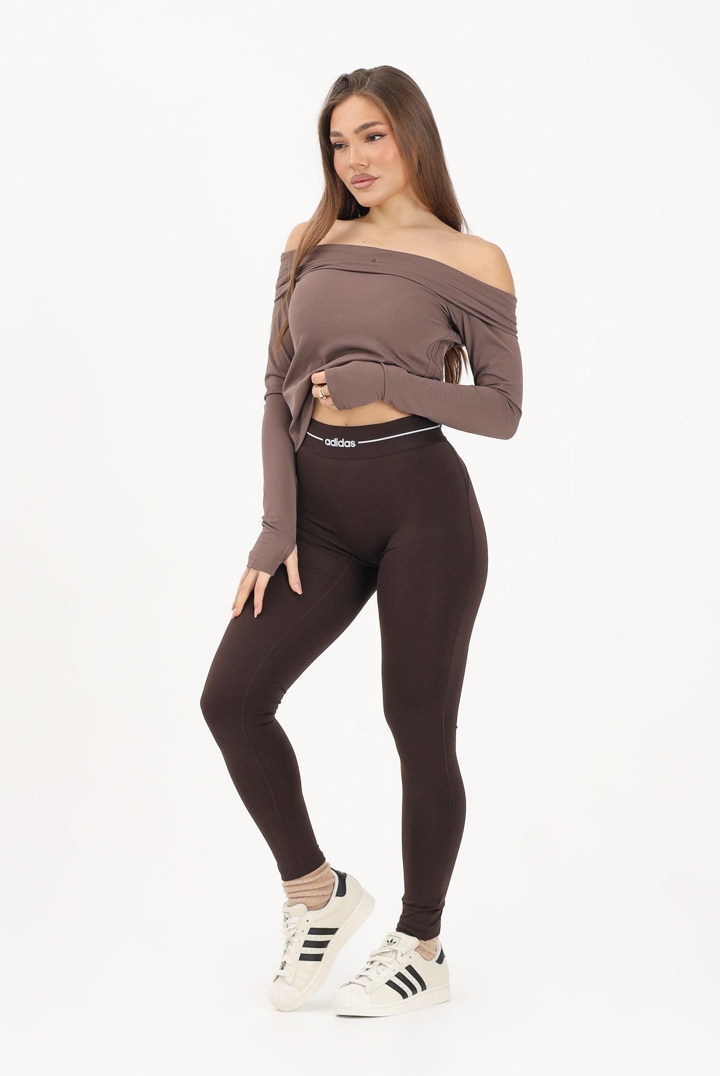 ADIDAS PERFORMANCE Leggings Hyperglam Full Length marrone da donna KA8846 . ADIDAS PERFORMANCE