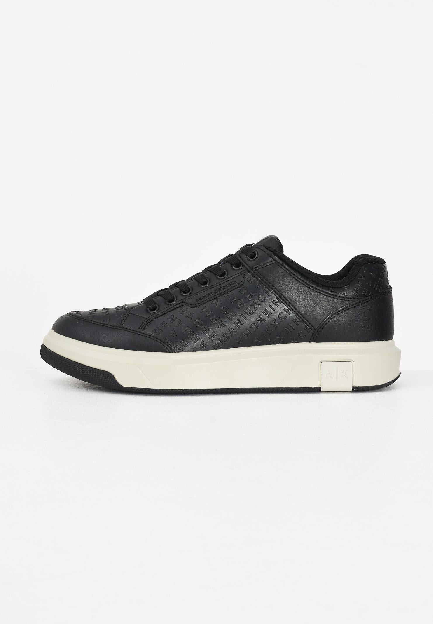 ARMANI EXCHANGE Sneakers nere da uomo con logo all-over XM001722AF17537 UC001 ARMANI EXCHANGE