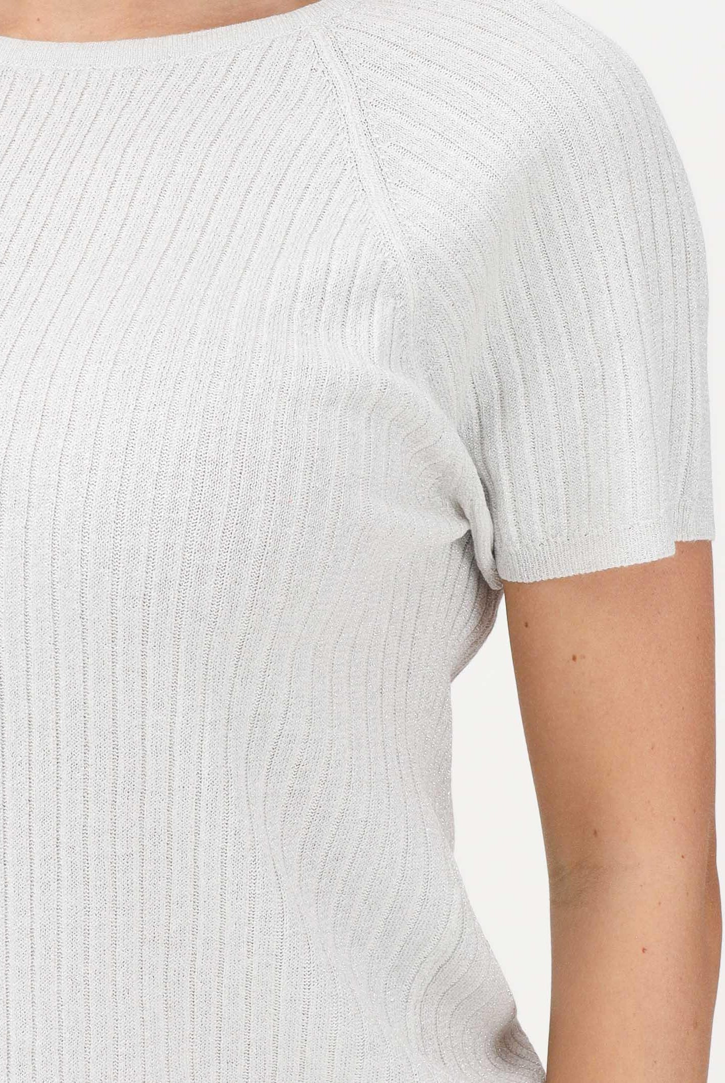 JDY Maglia girocollo argento da donna in filo 15334641 CLDAWSI JDY