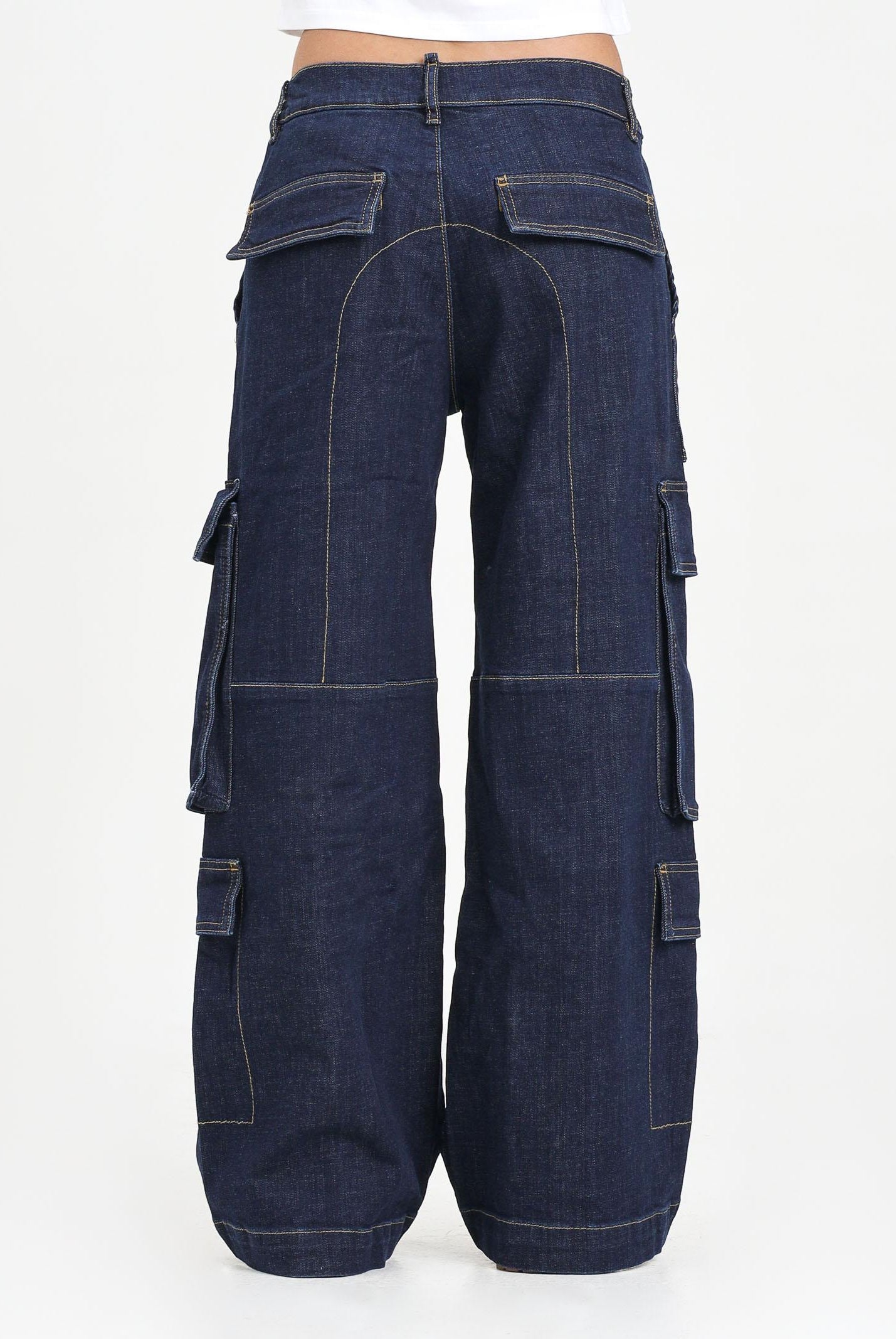 DSQUARED2 Jeans cargo in denim blu per donna, ragazzi e bambini DQ3039D0AFL DQ01 DSQUARED2