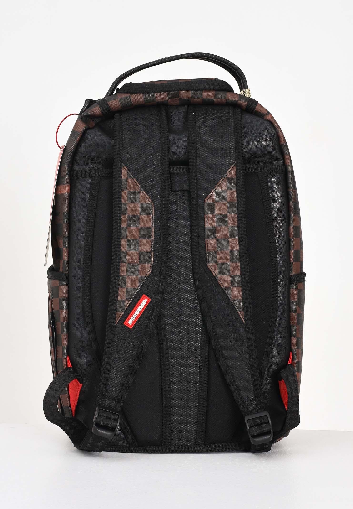 SPRAYGROUND Zaino MADAGASCAR CHECKER SMASH DLXSV marrone per uomo e donna 910B7681NSZ SPRAYGROUND