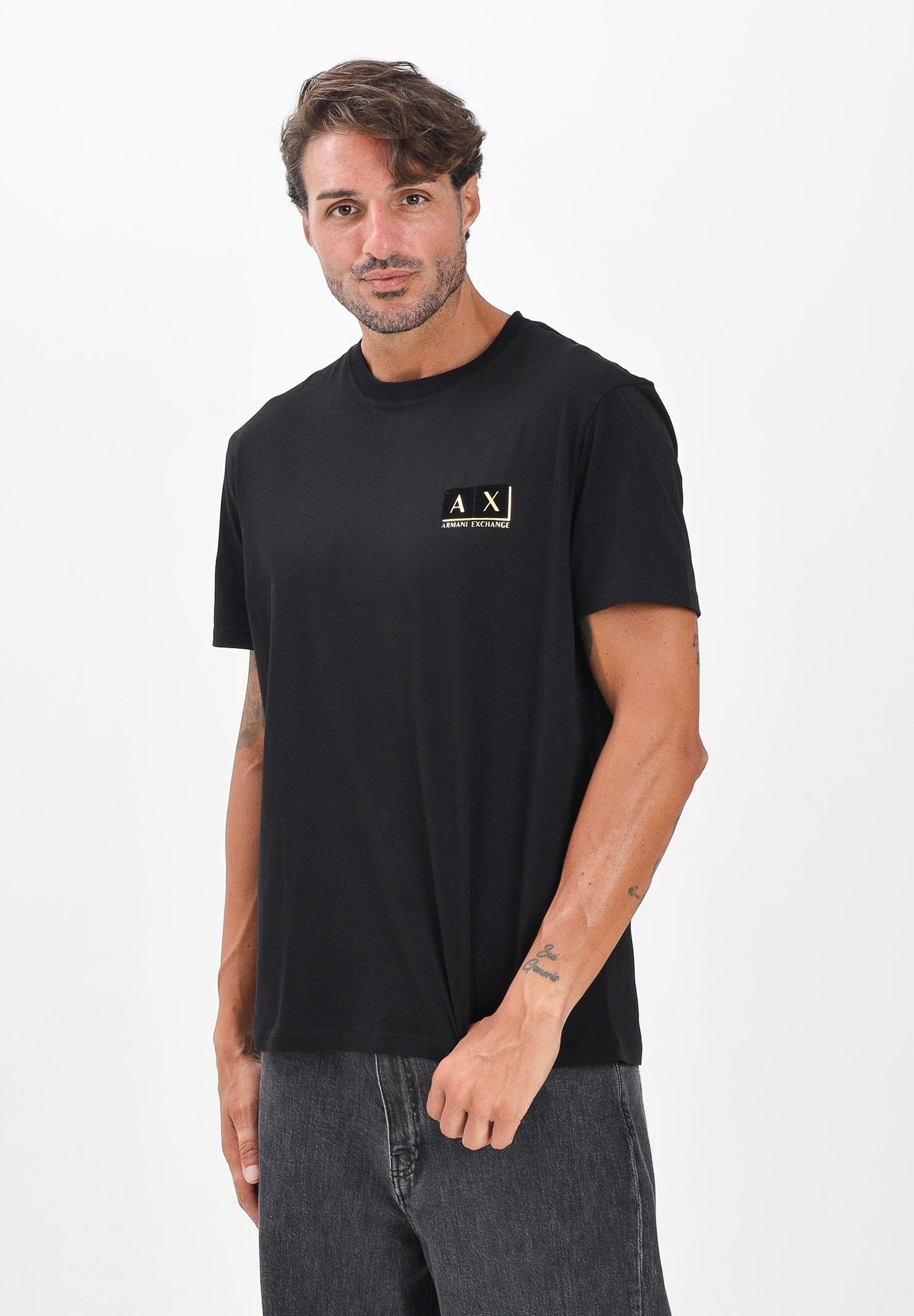 ARMANI EXCHANGE T-shirt a manica corta nera da uomo arricchita da un piccolo logo AX XM001911AF10356 MC004 ARMANI EXCHANGE
