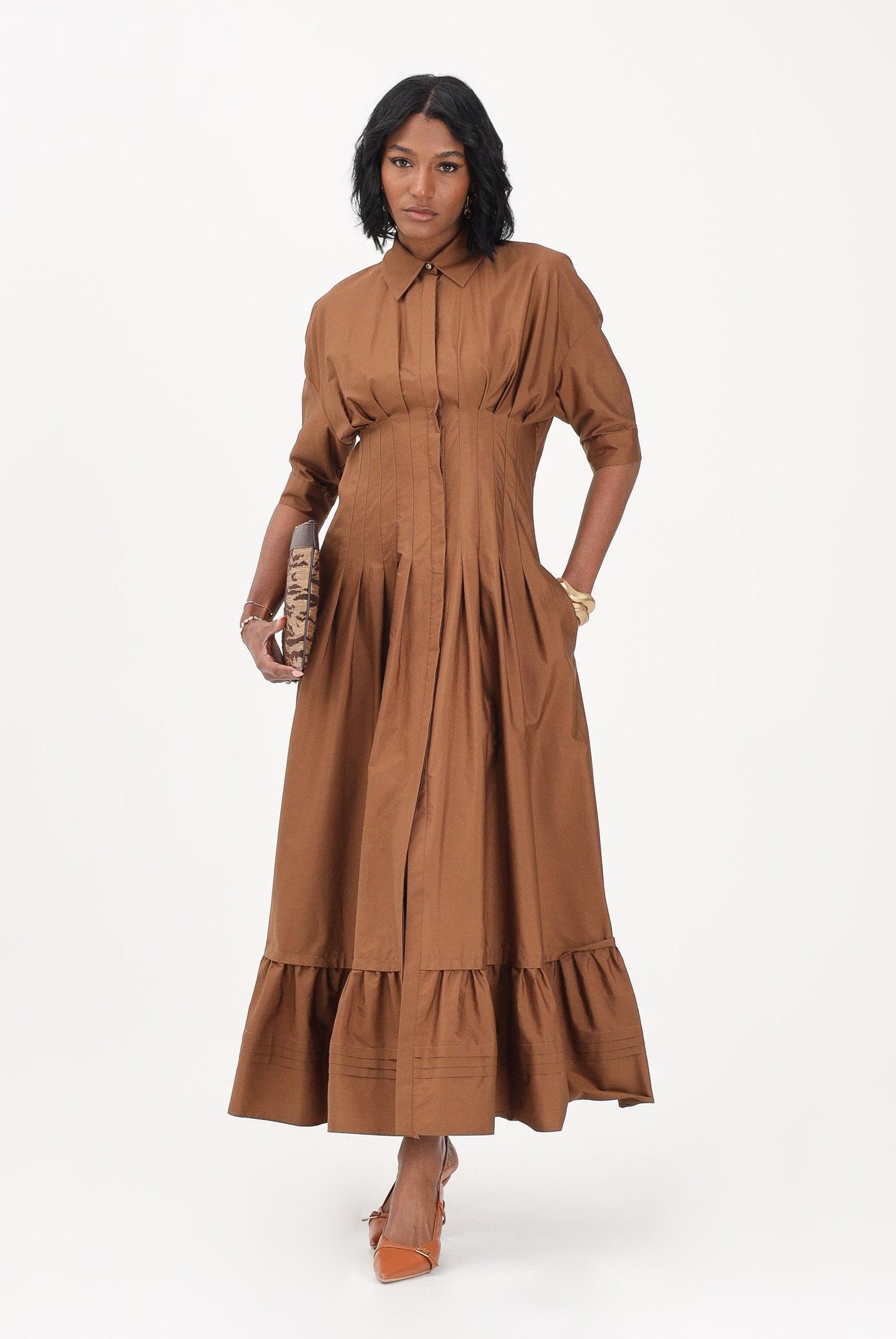 MAX MARA Abito midi CERA cammello da donna 2616221032600 070 MAX MARA