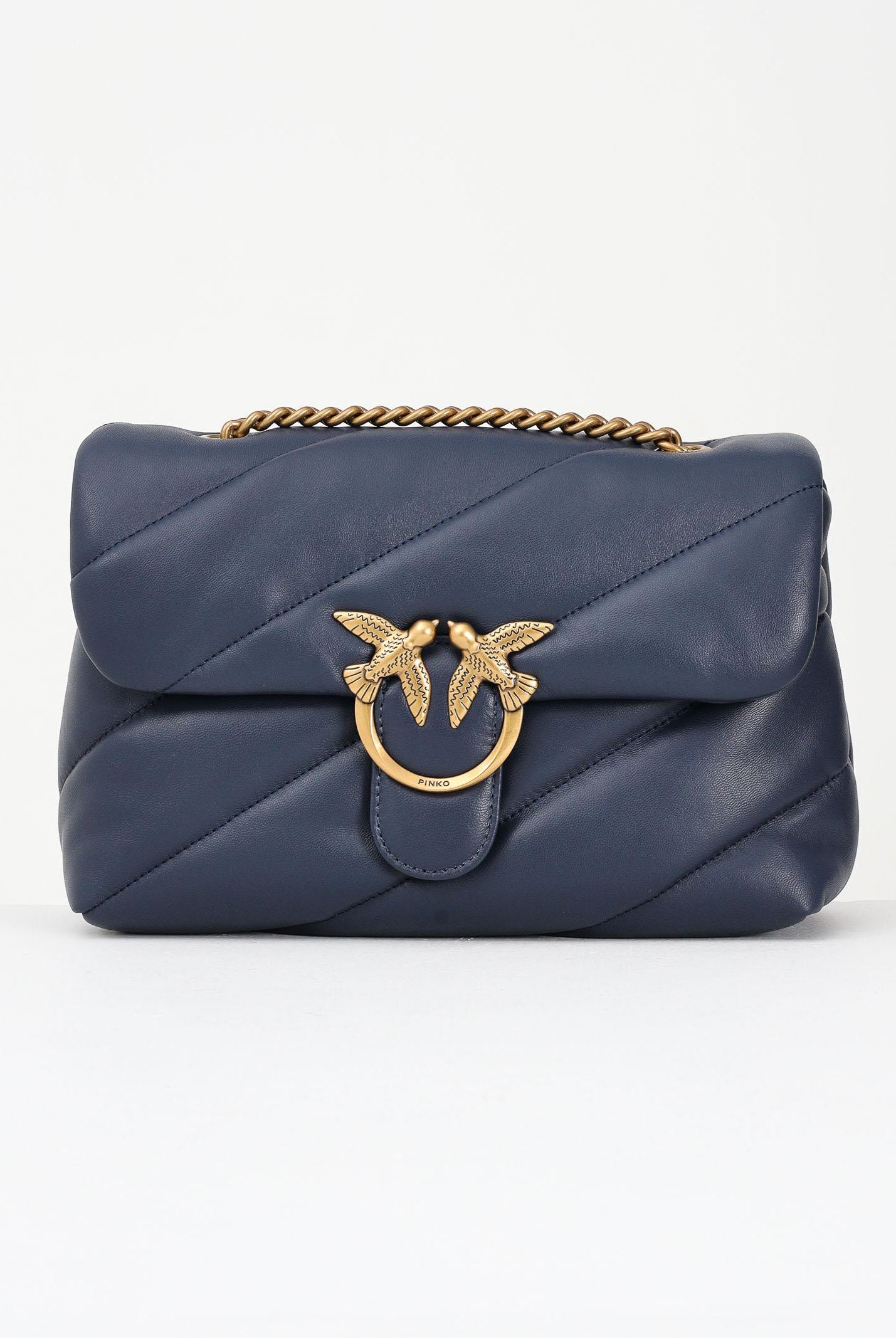 PINKO Borsa a tracolla Classic Love Bag Puff da donna in morbida nappa blu indaco 100038A0F2 G08Q PINKO