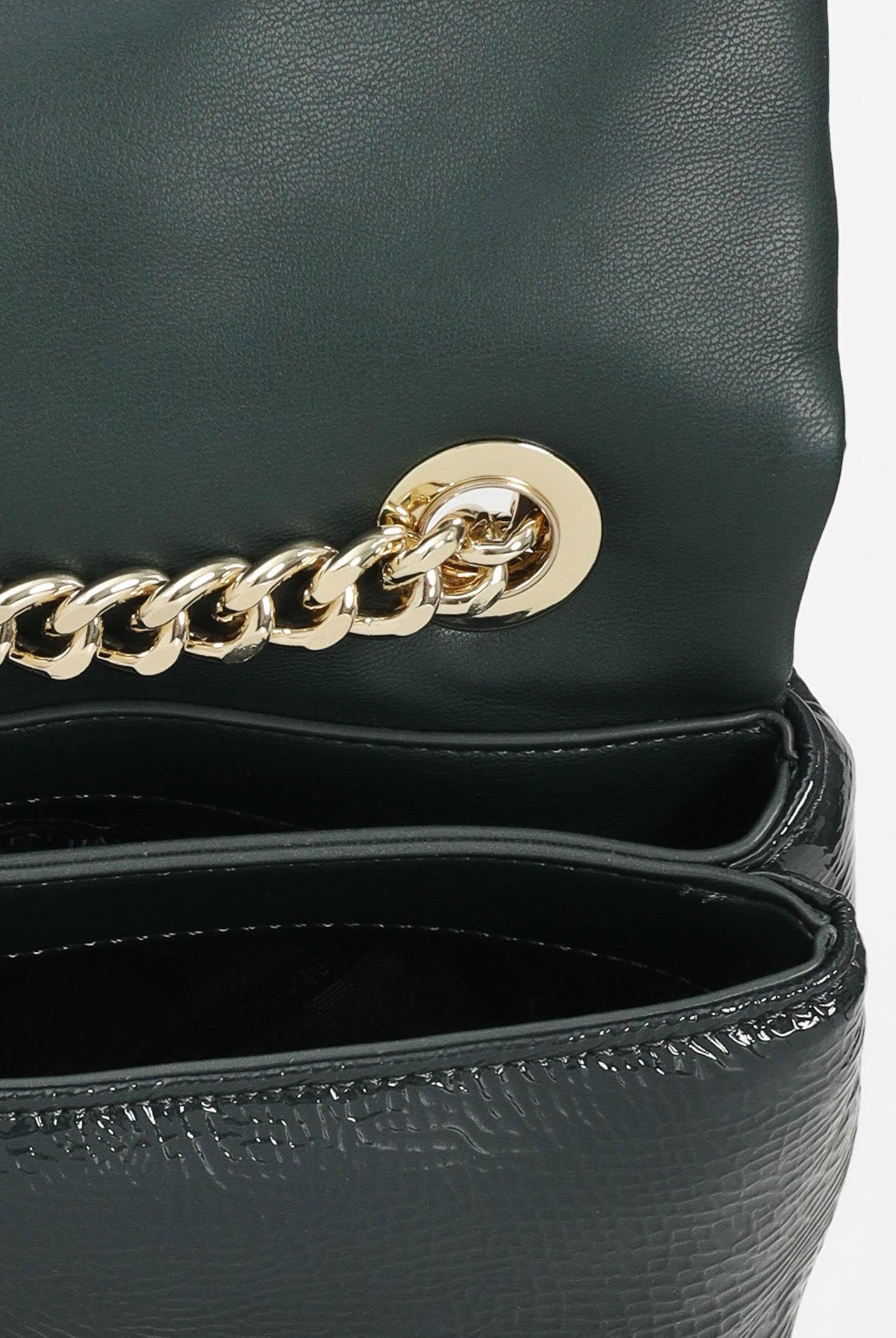 ARMANI EXCHANGE Borsa a tracolla in vernice verde da donna XW000357AF17239 U7304 ARMANI EXCHANGE