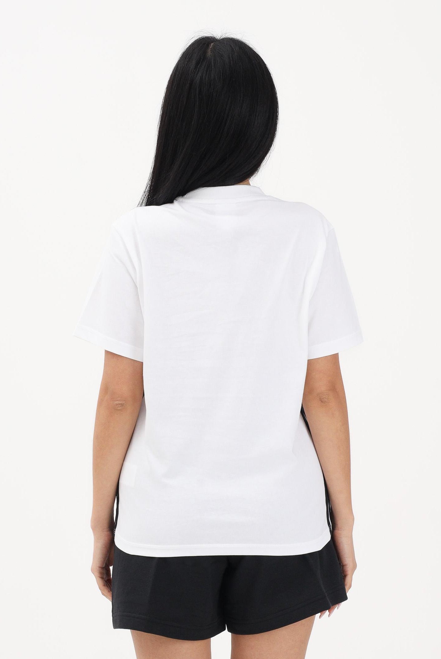 ADIDAS PERFORMANCE T-shirt a manica corta Essentials 3-Stripes Cotton bianca da donna JD0844 . ADIDAS PERFORMANCE