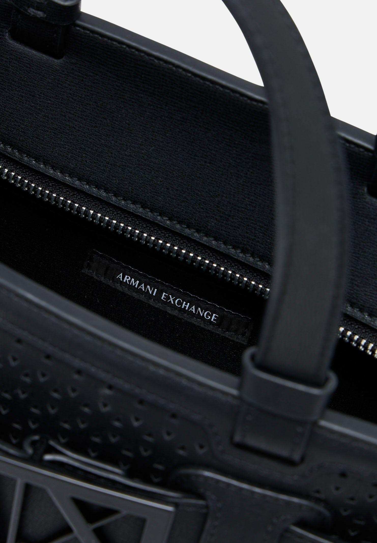 ARMANI EXCHANGE Borsa a mano nera da donna con fibbia logo XW000392AF22626 UC001 ARMANI EXCHANGE