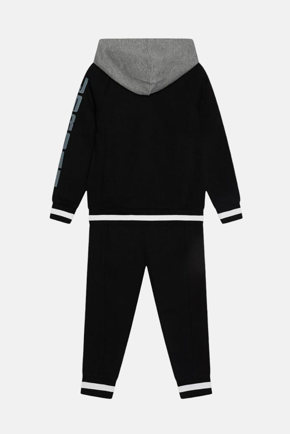 Tuta nera da neonato con dettagli a contrasto e logo 65D540 023 JORDAN