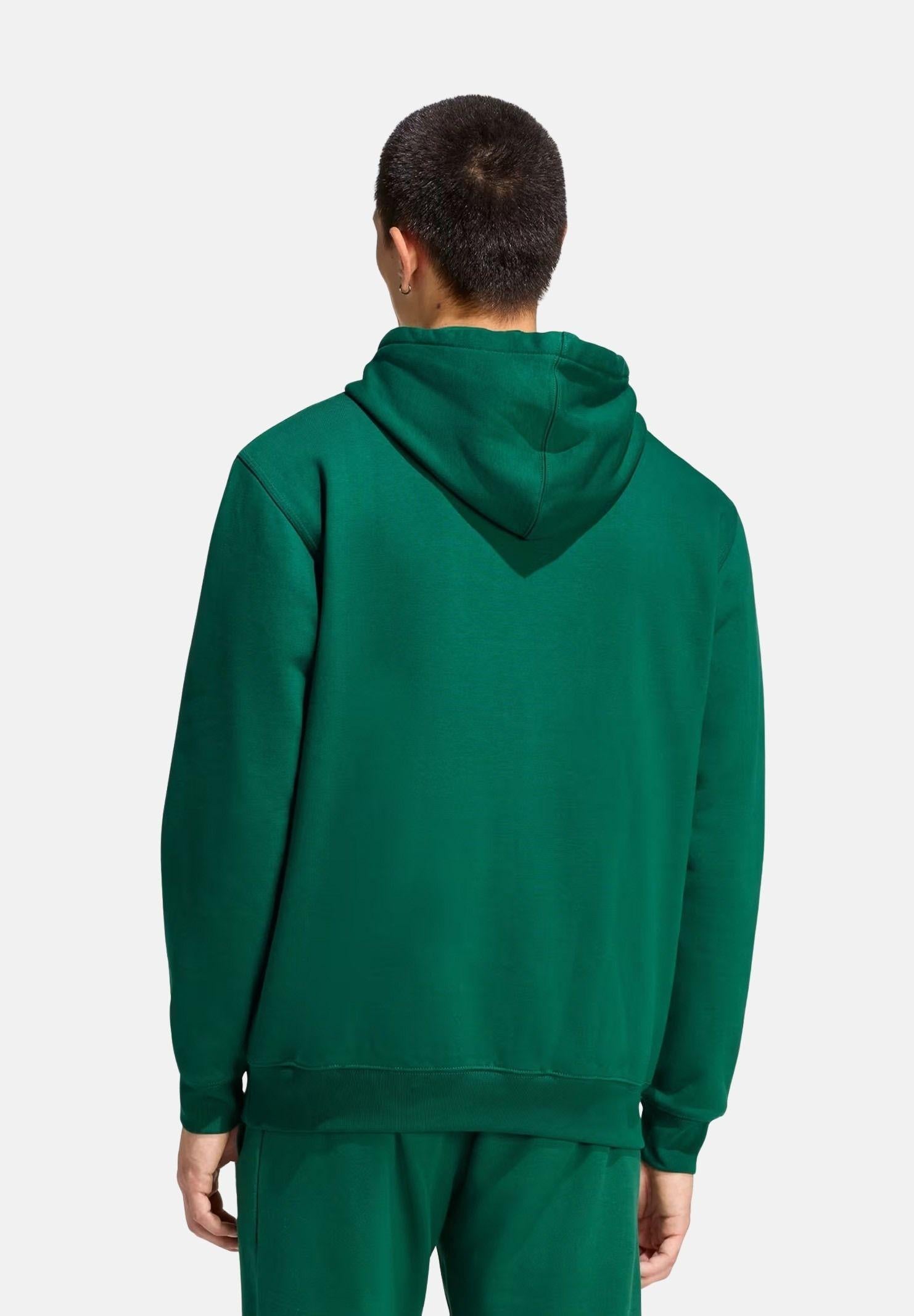ADIDAS ORIGINALS Felpa con cappuccio Trefoil Essentials Loose verde da uomo KD1307 . ADIDAS ORIGINALS