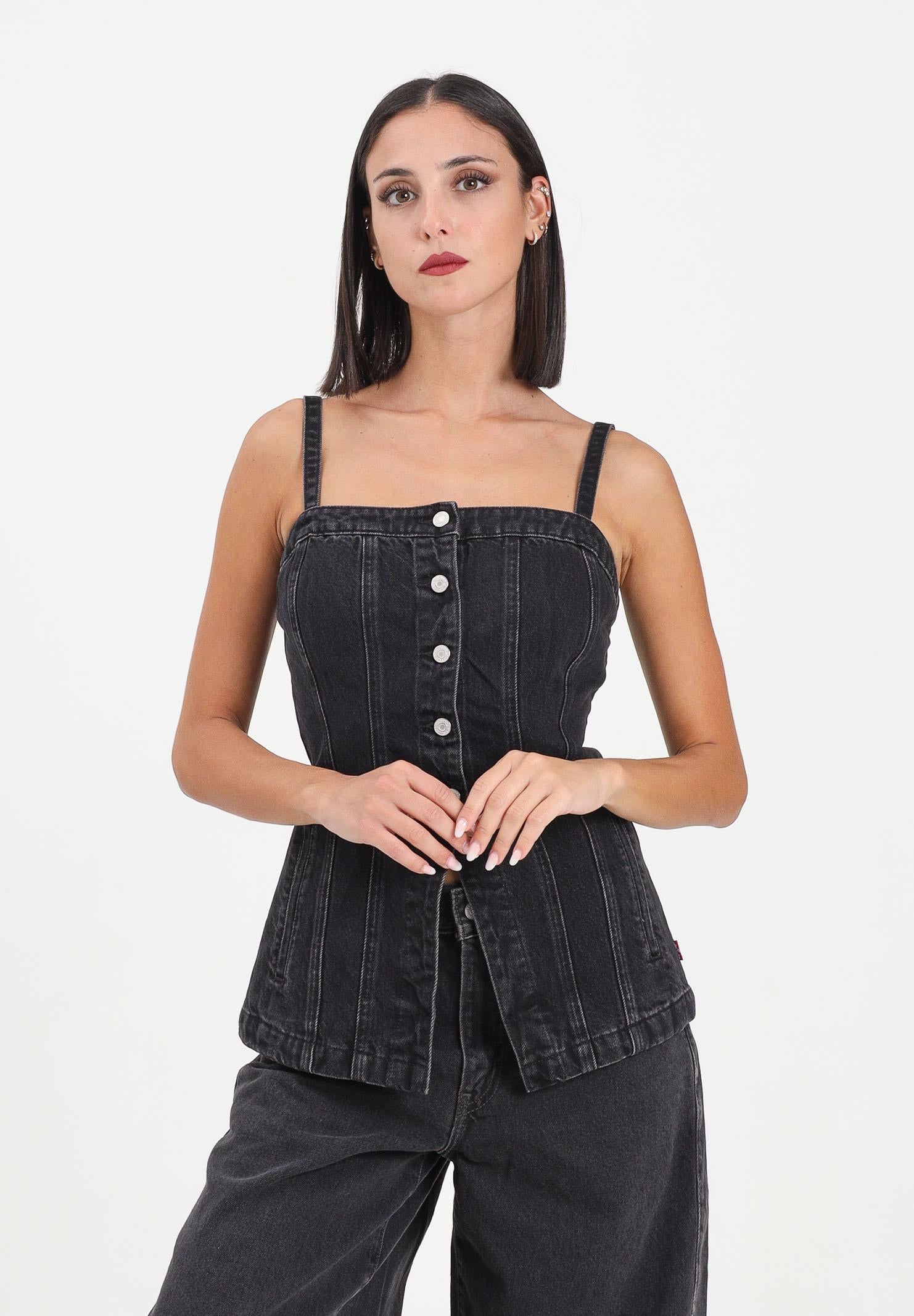 LEVI'S® Bustino in denim nero da donna 003Z5-0000 . LEVI'S®