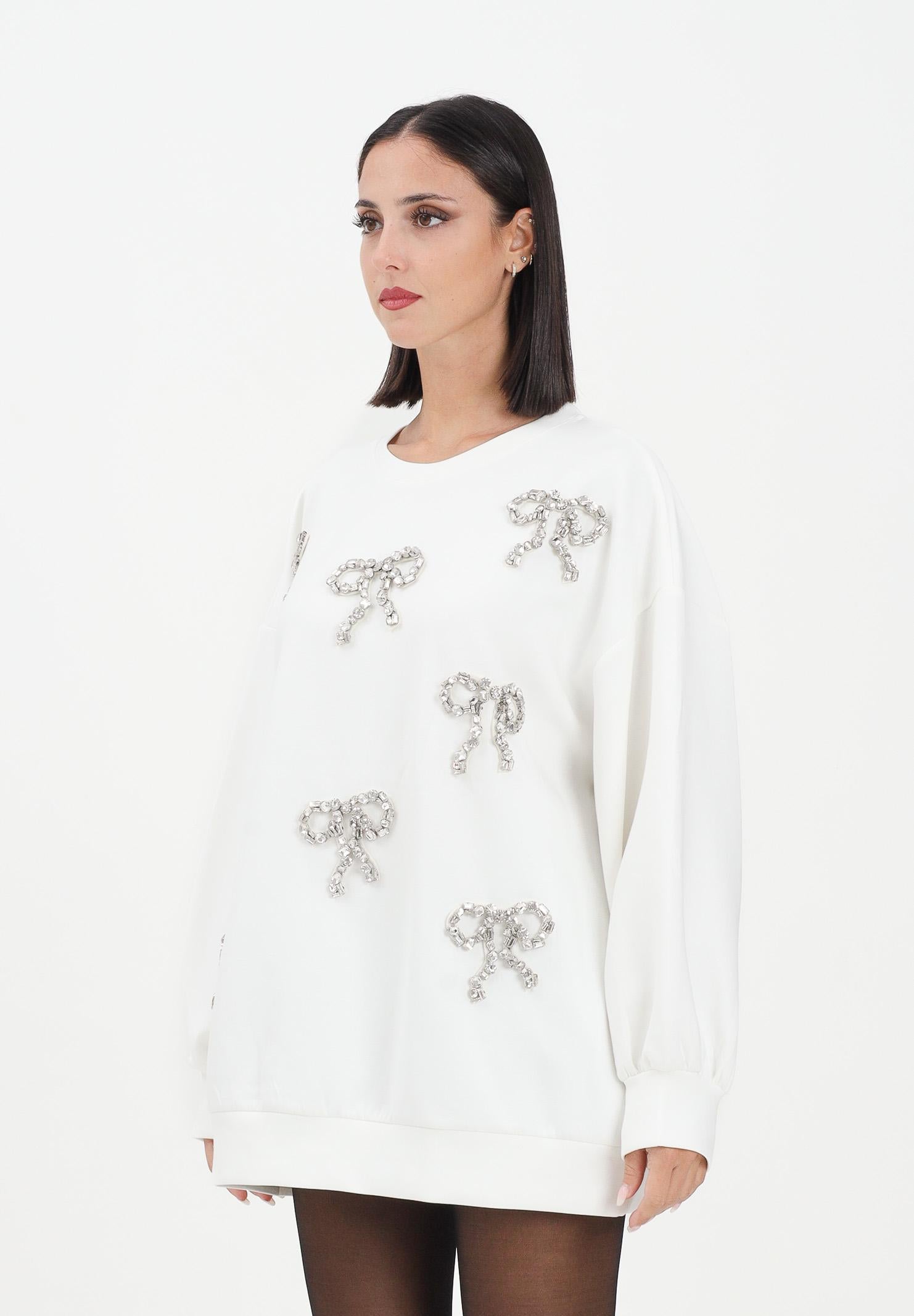 ODI ODI Felpa girocollo Nogara bianca da donna con applicazioni NOGARA734W5 D7 ODI ODI