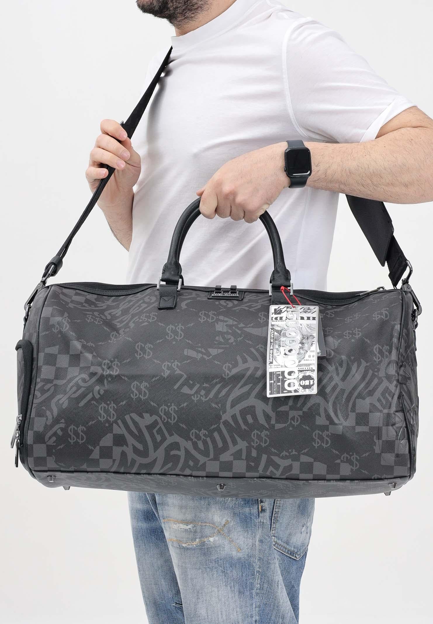 SPRAYGROUND Borsone 3AM CHECK DUFFLE nera per uomo e donna 910D7499NSZ SPRAYGROUND