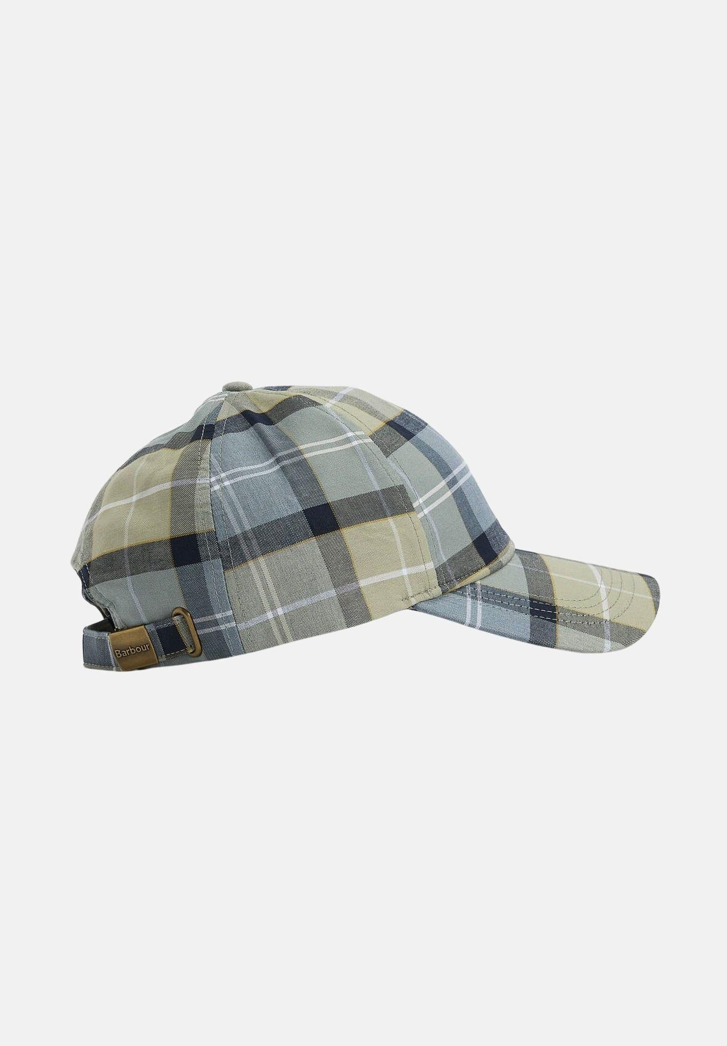BARBOUR Cappello con visiera Tartan nei toni del verde e celeste per uomo e donna 261-MHA0617 TN37 BARBOUR