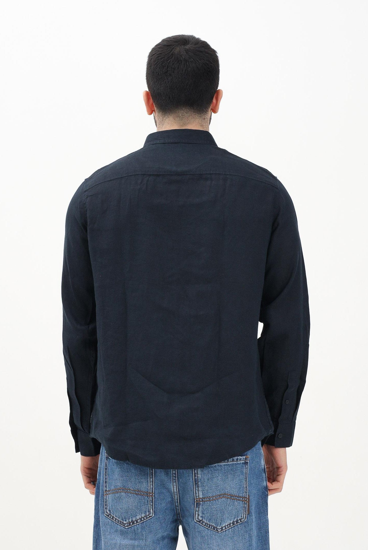 ARMANI EXCHANGE Camicia a manica lunga blu da uomo XM001221AF14619 UB101 ARMANI EXCHANGE