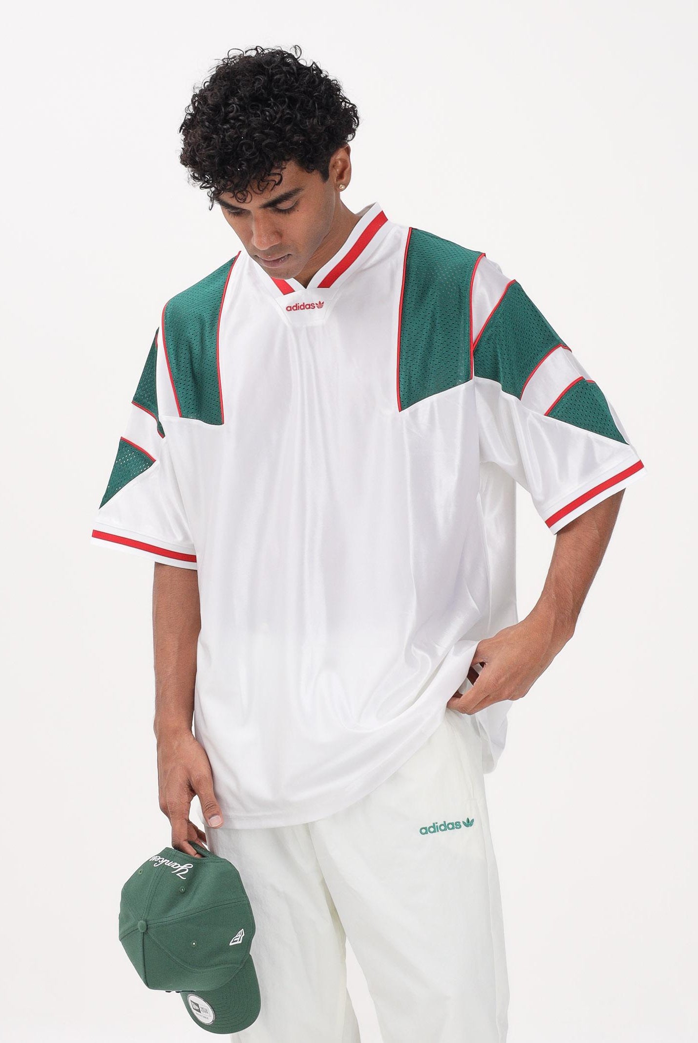 ADIDAS ORIGINALS T-shirt a manica corta PANEL bianca da uomo KE0156 . ADIDAS ORIGINALS
