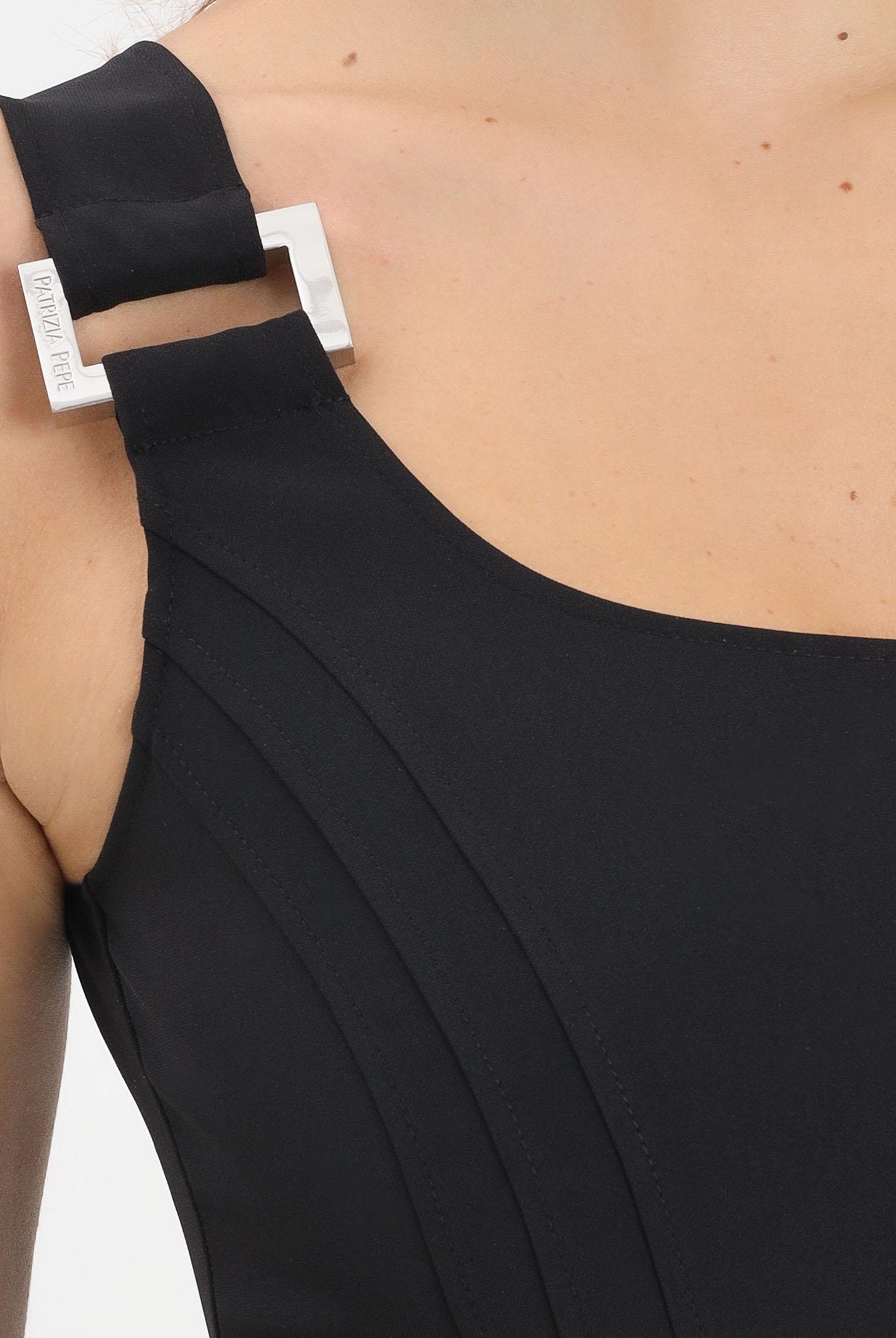 PATRIZIA PEPE Abito midi ESSENTIAL nero da donna 8A1514A6F5 K103 PATRIZIA PEPE