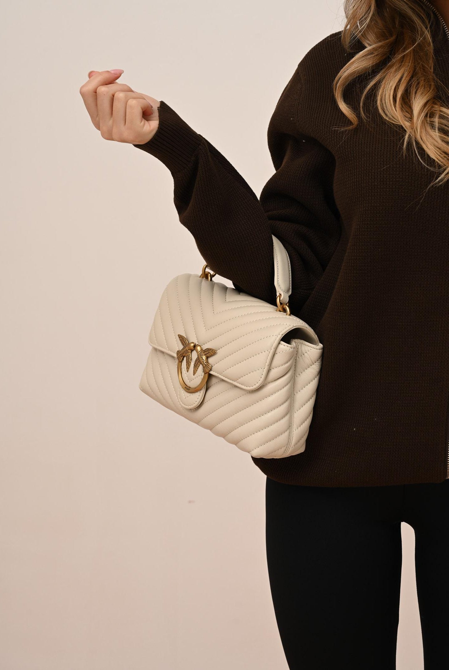 PINKO Borsa a mano Lady Love Bag Puff panna da donna 100044A0GK Z14Q PINKO