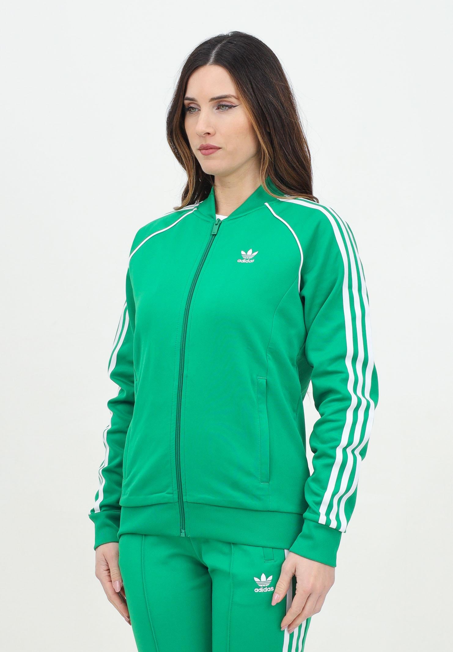 ADIDAS ORIGINALS Felpa con zip Adicolor Classics SST verde da donna IK4030 ADIDAS ORIGINALS