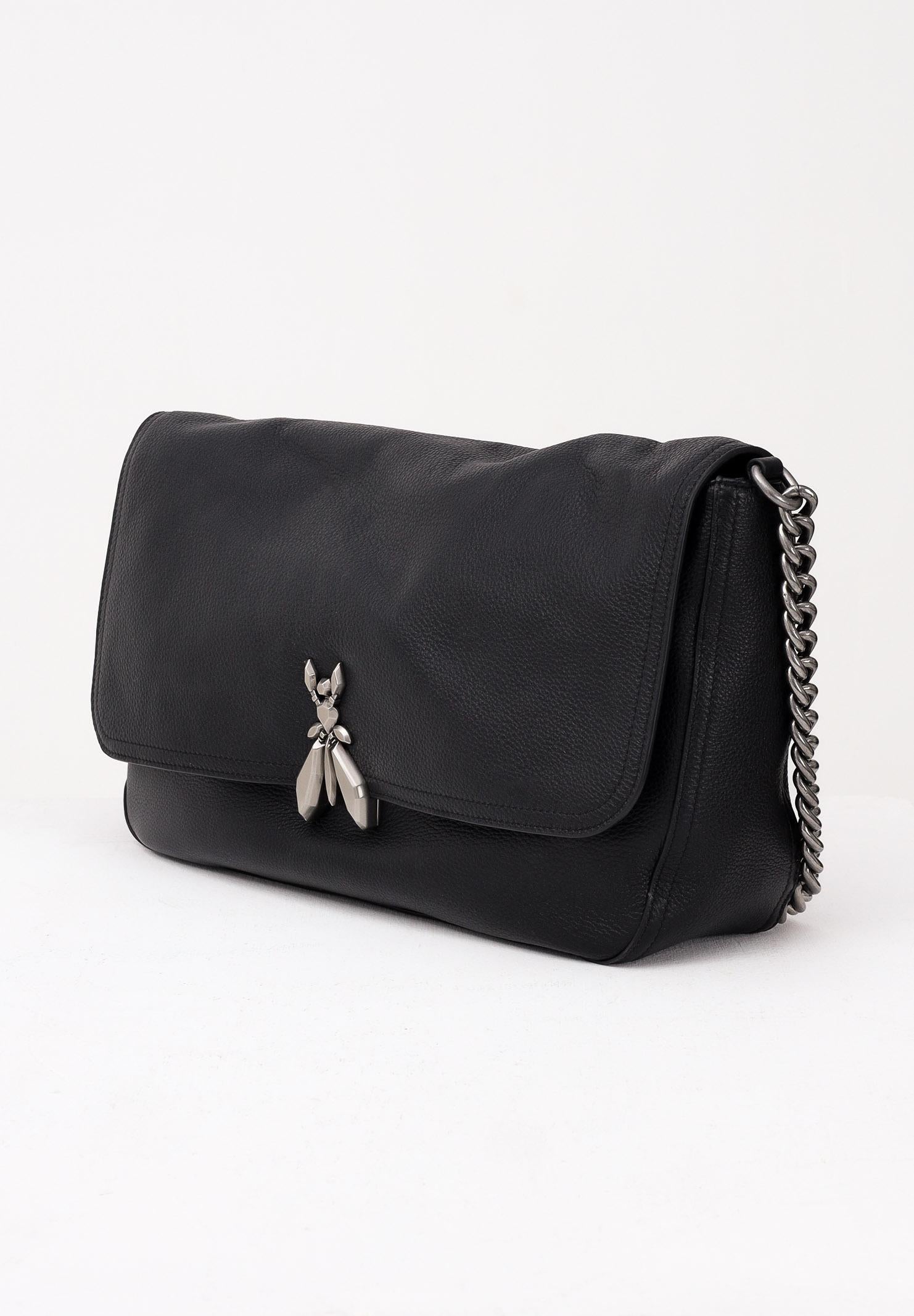 PATRIZIA PEPE Borsa a spalla "ESSENTIAL" Fly nera da donna 8B0280L165 K103 PATRIZIA PEPE