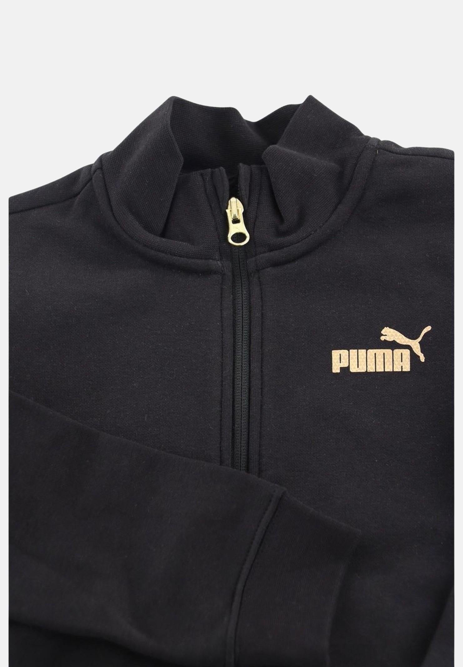 PUMA tuta nera per bambina con dettagli dorati 692212 01 PUMA