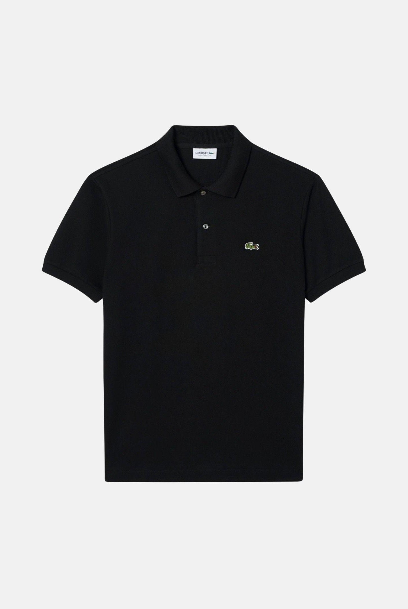 LACOSTE Polo nera per uomo e donna con patch logo coccodrilo 1212 031 LACOSTE