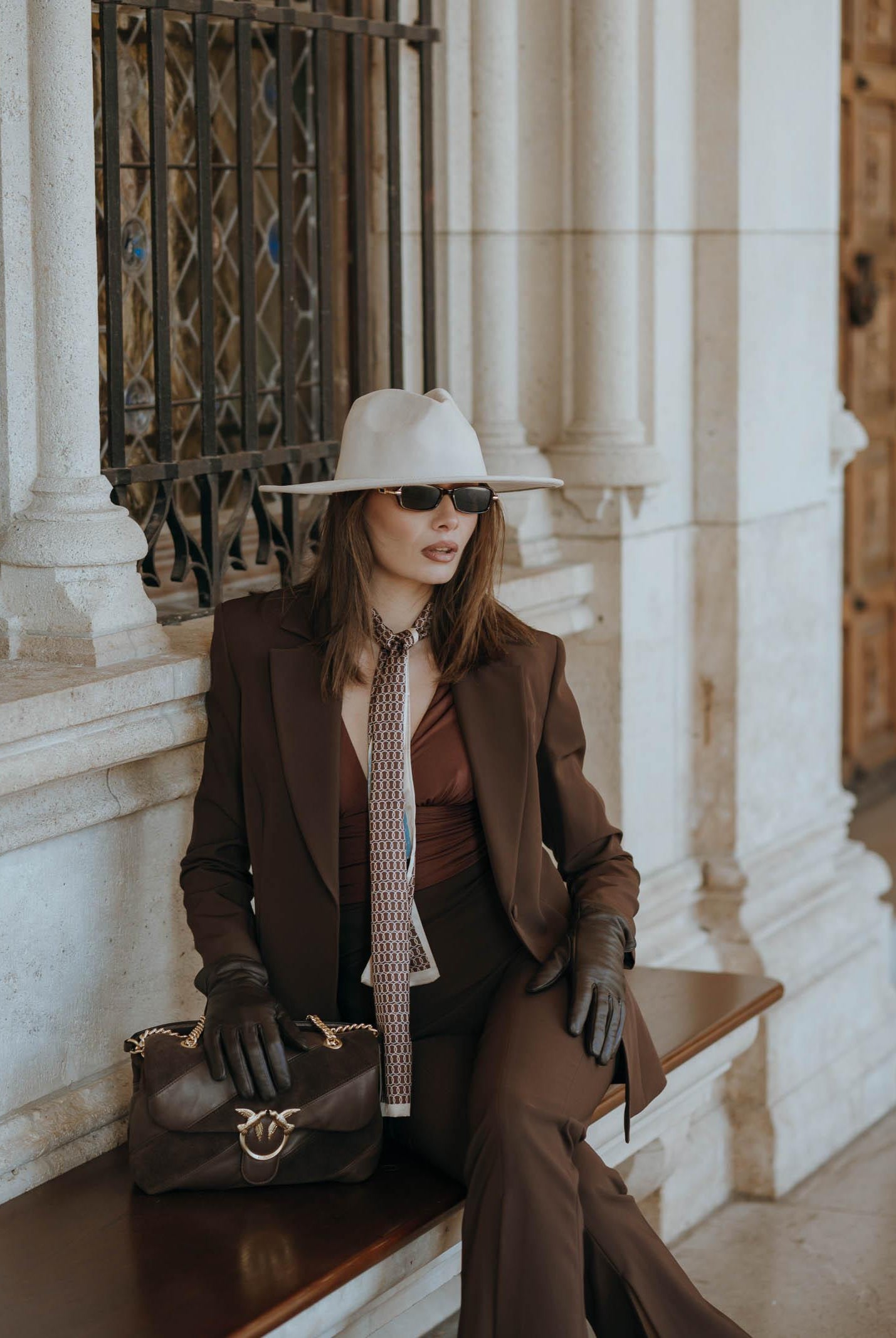 PINKO Borsa a tracolla Classic Love Bag Puff marrone da donna 100038A2JY L74V PINKO