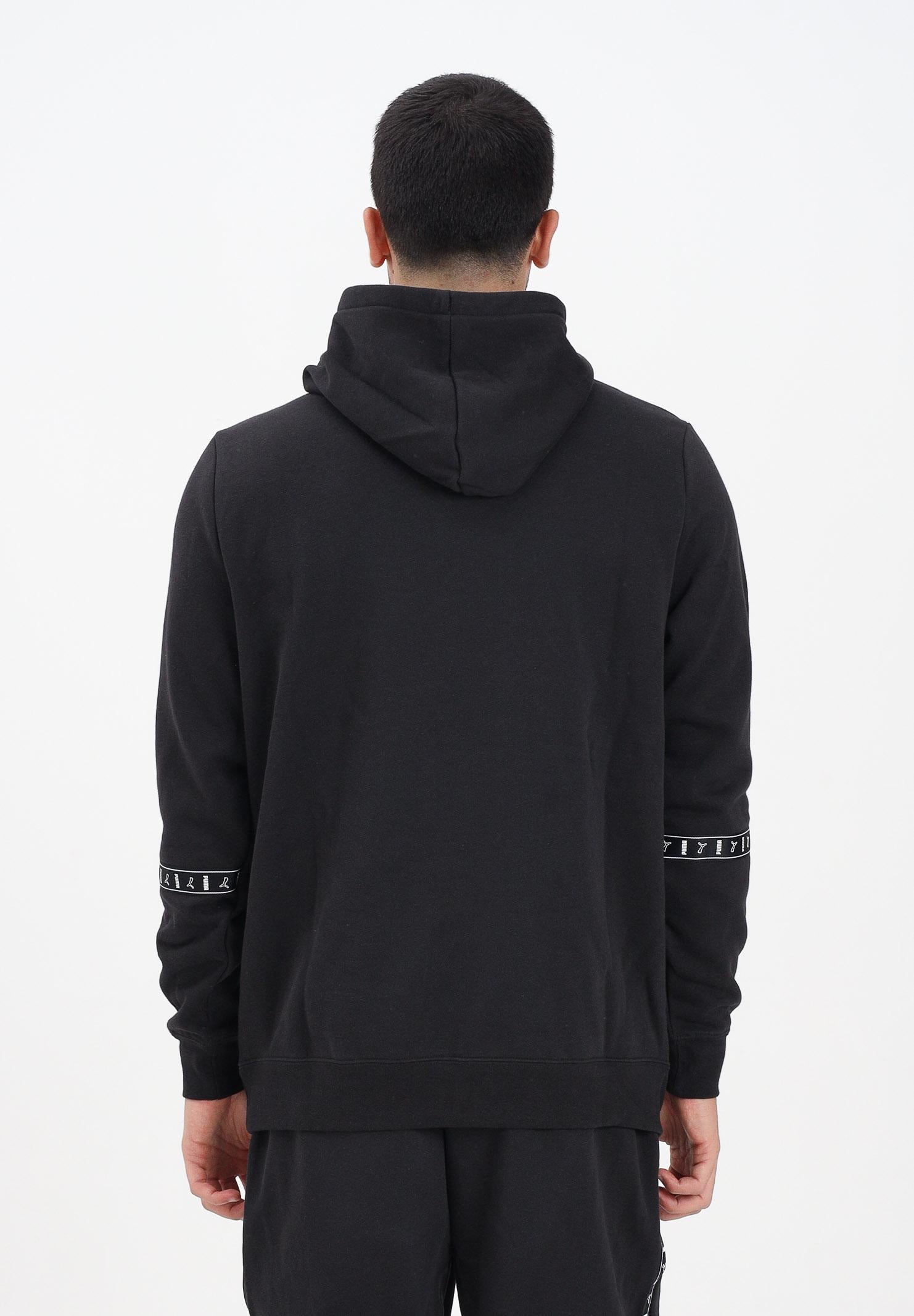 PUMA Felpa con cappuccio Ess Tape Layout nera da uomo 688262 01 PUMA